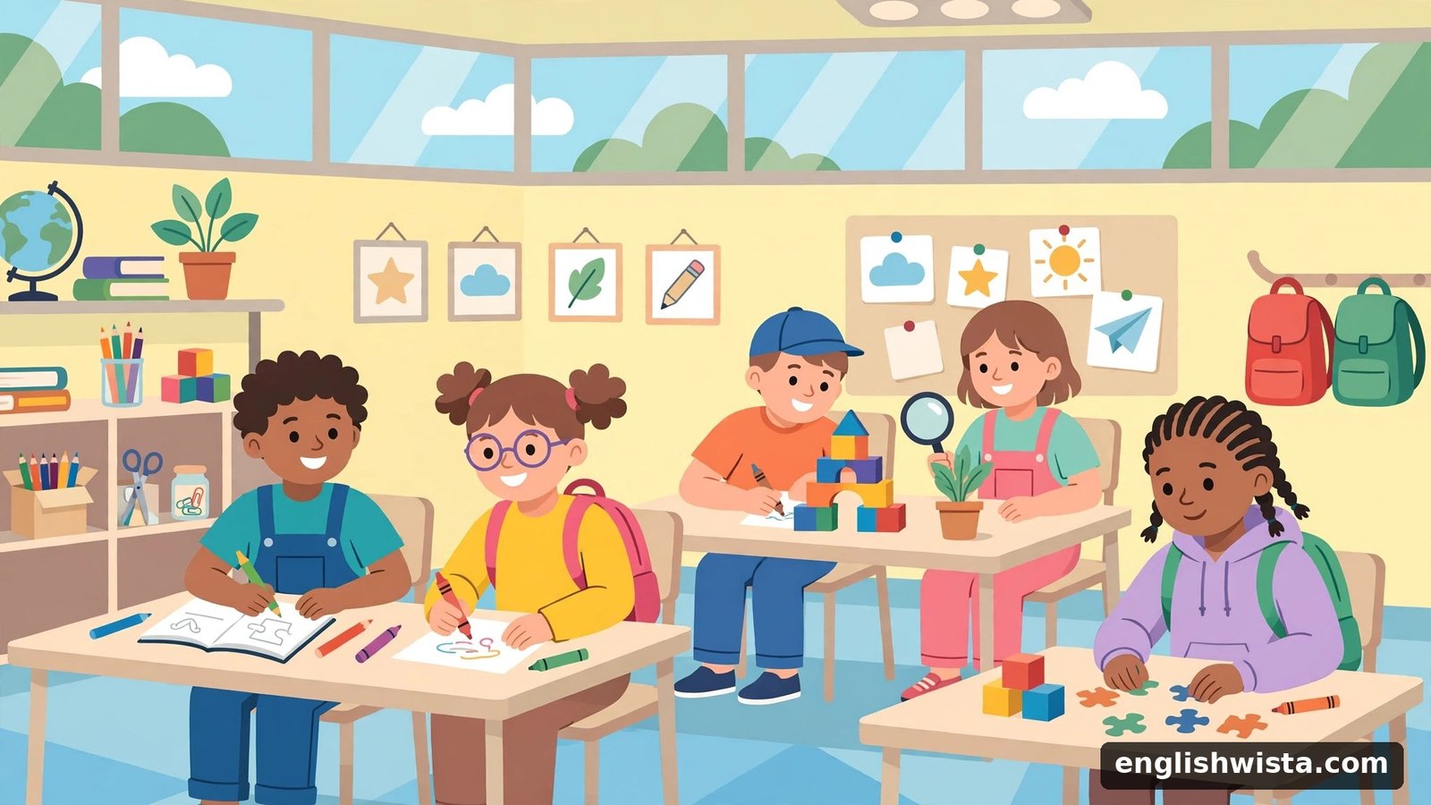 Classroom scene learning accept vs except