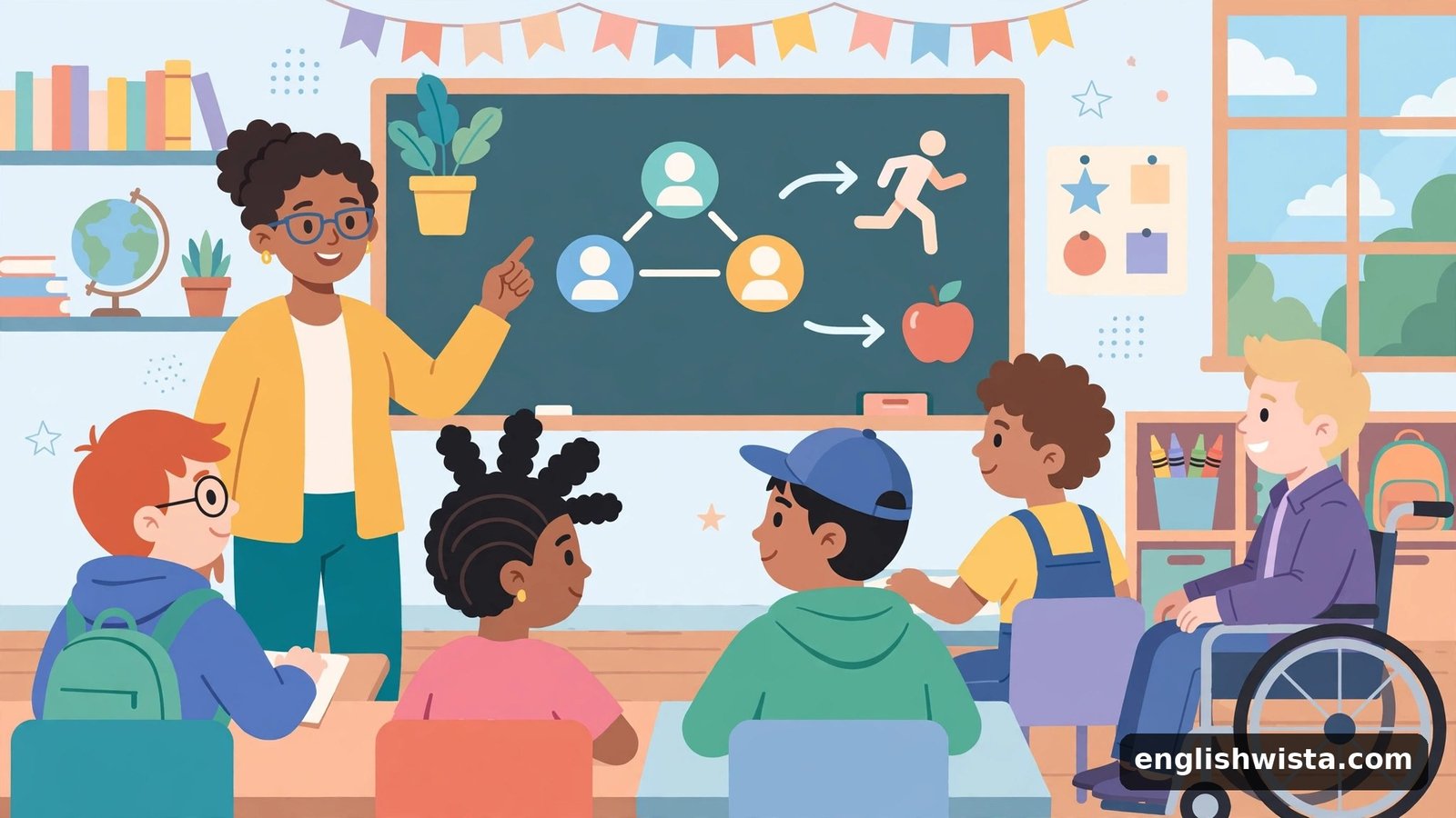 Classroom scene learning adapt vs adopt