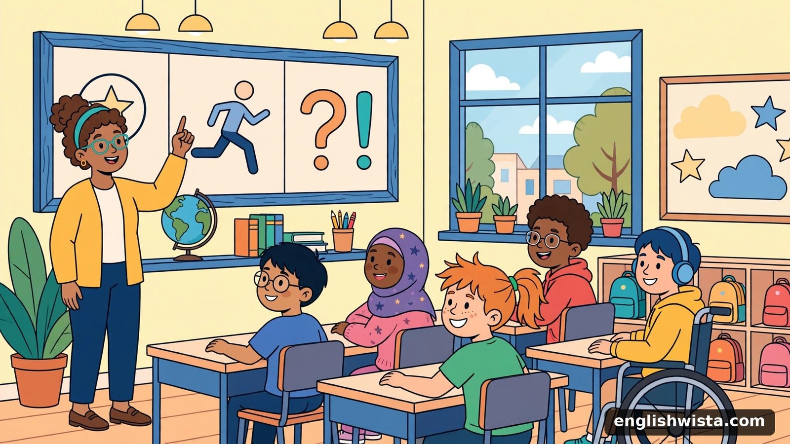 Classroom scene learning among vs between