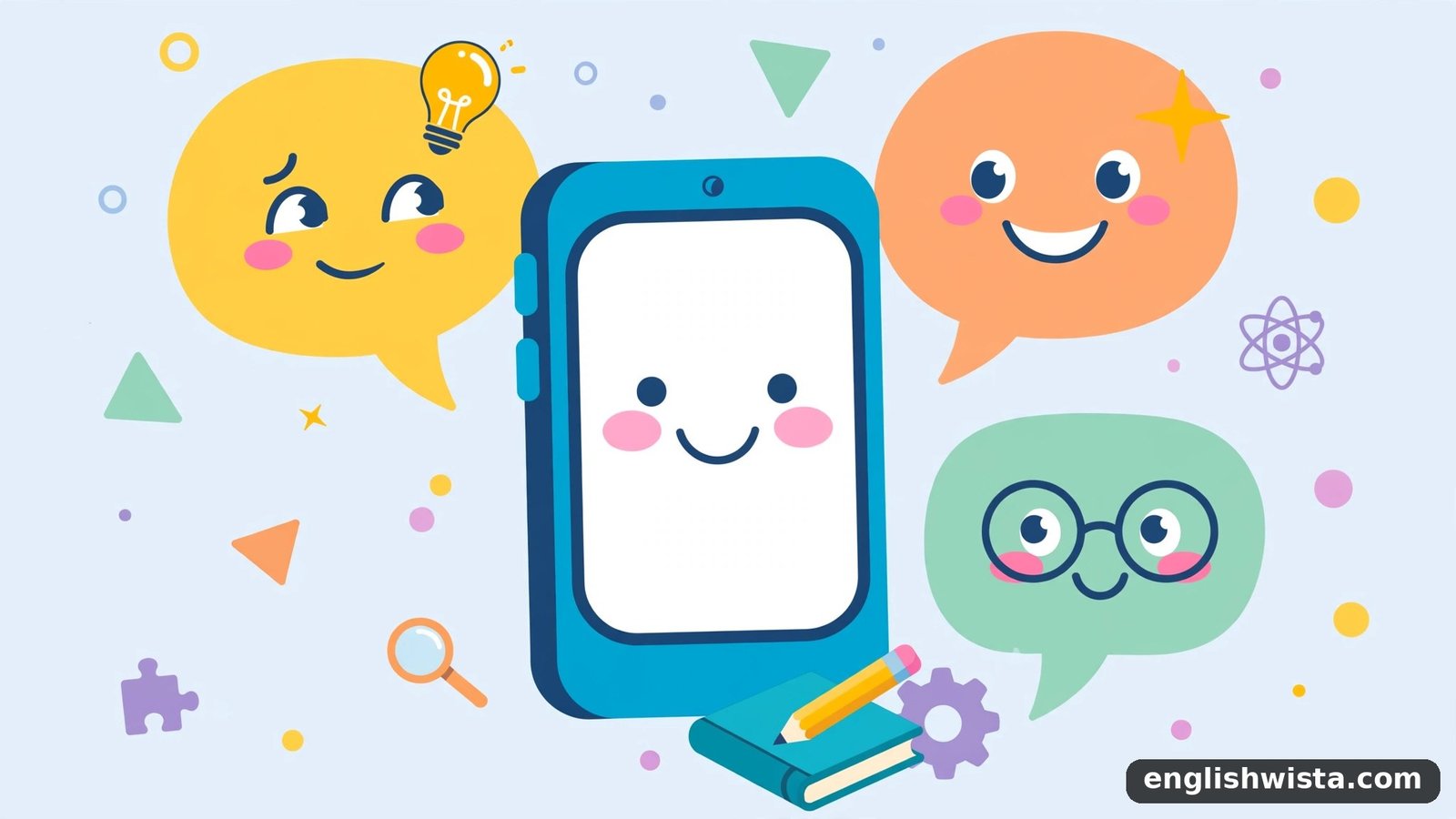 Phone chat illustration