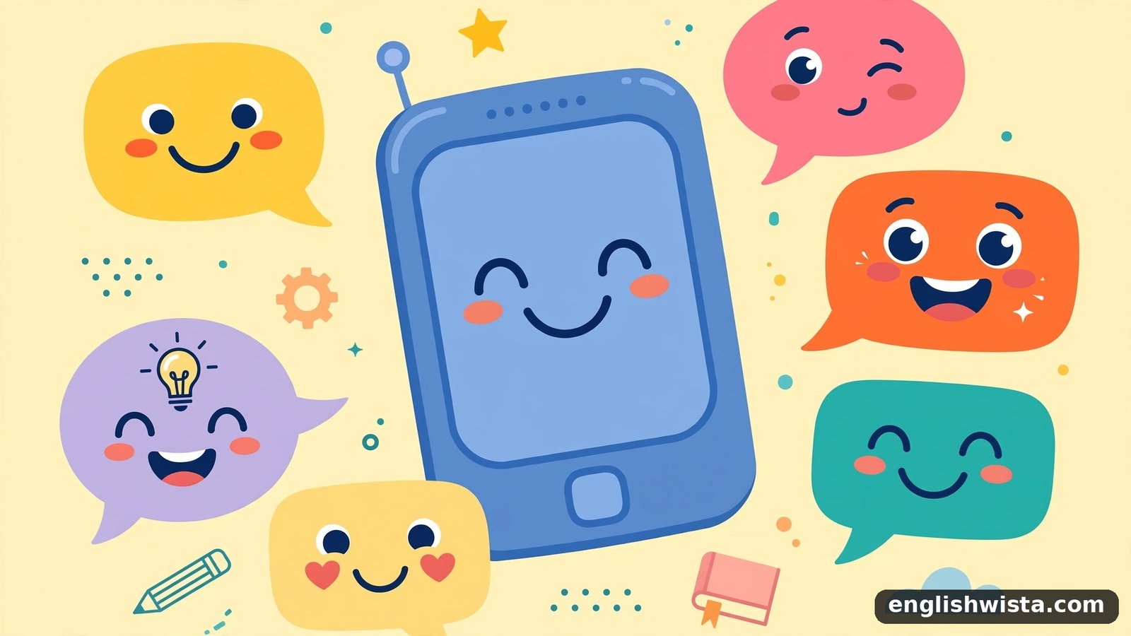 Phone chat illustration