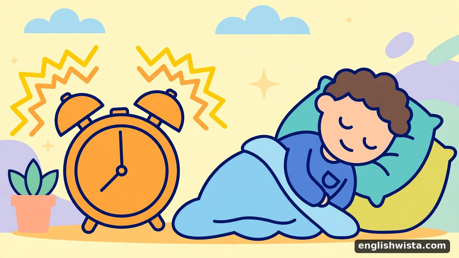 Alarm clock ringing next to a sleeper for wake