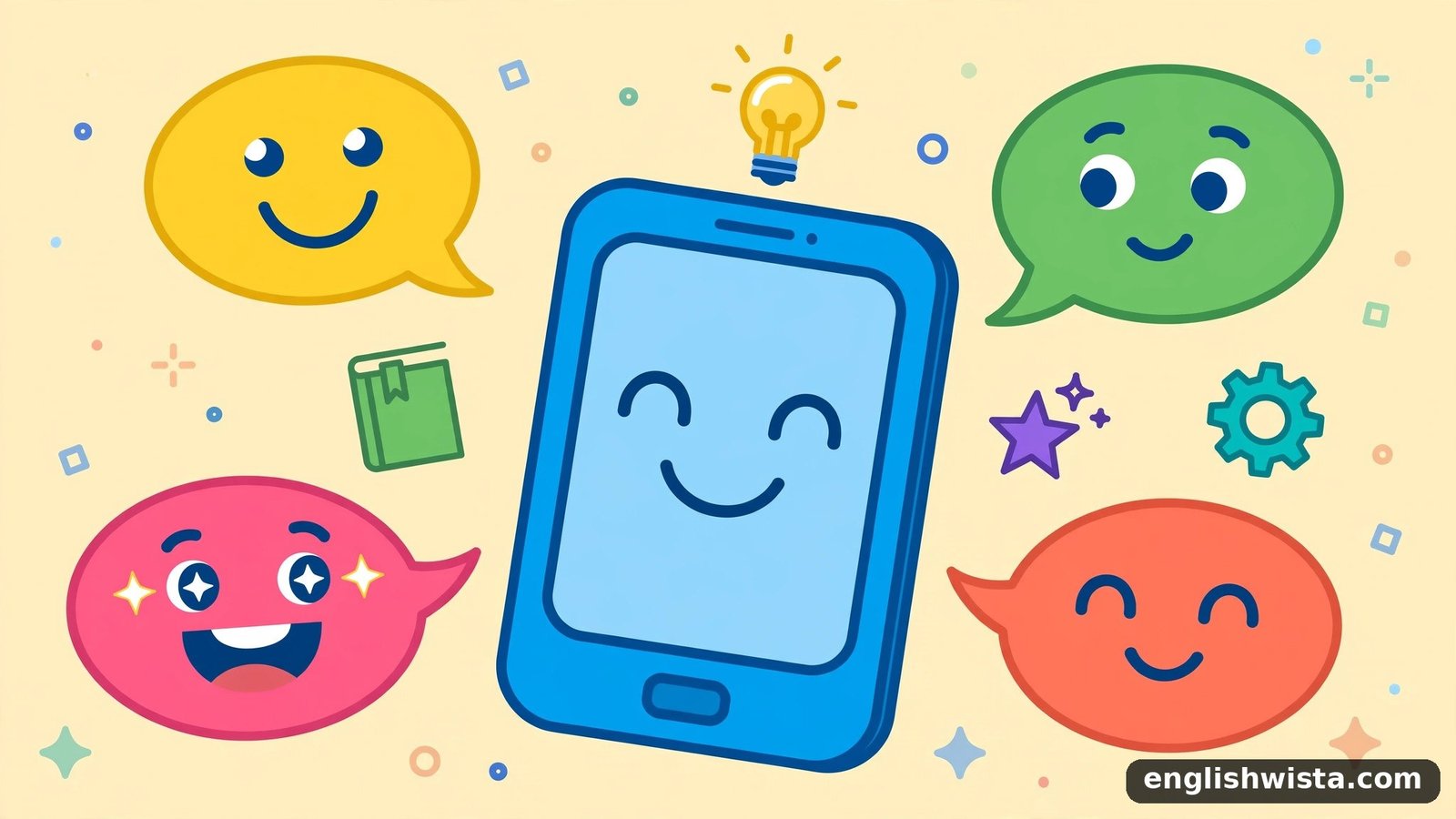 Phone chat illustration