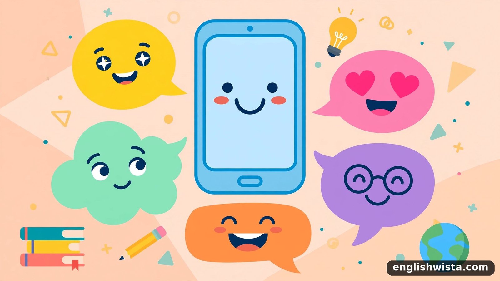 Phone chat illustration