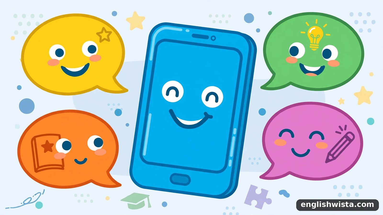 Phone chat illustration