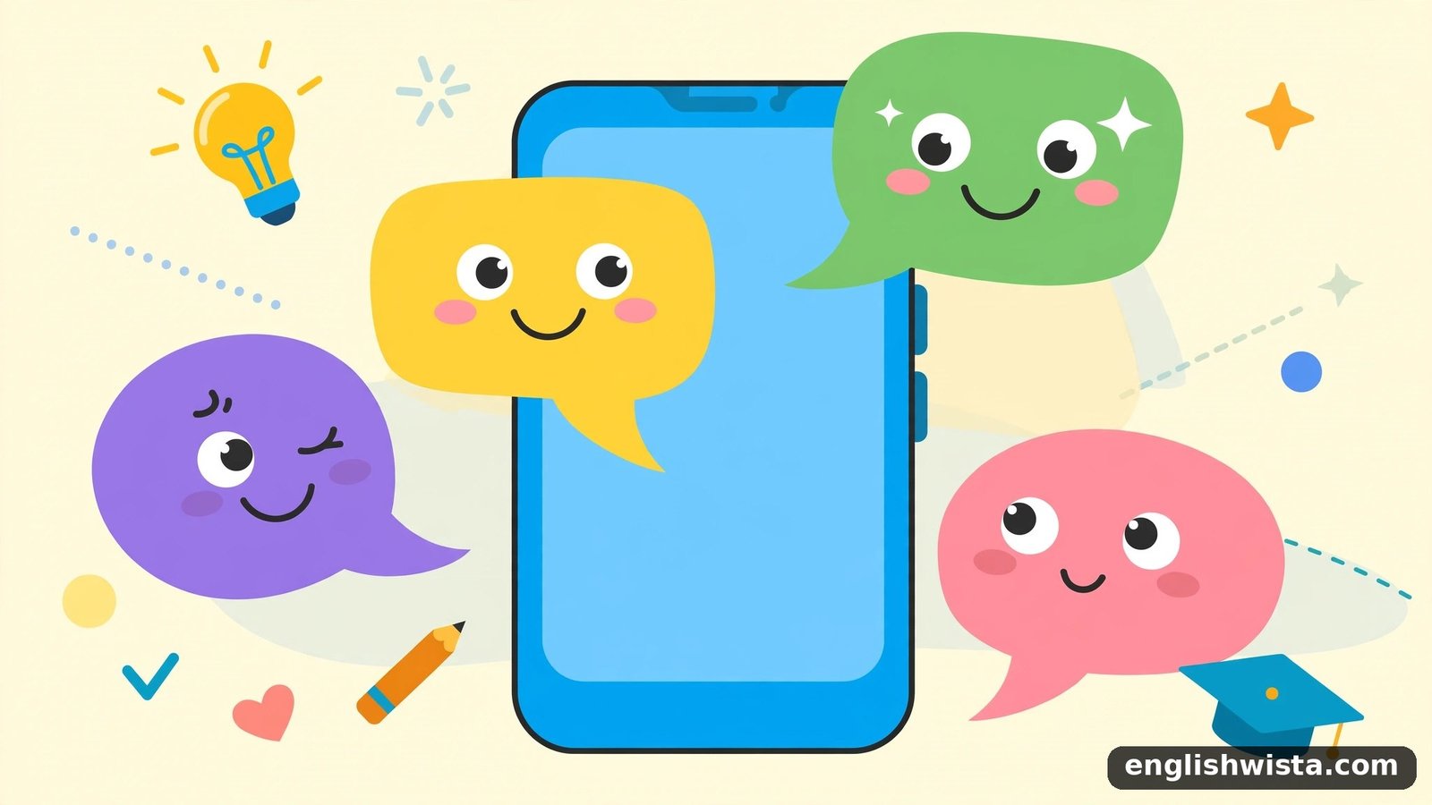 Phone chat illustration