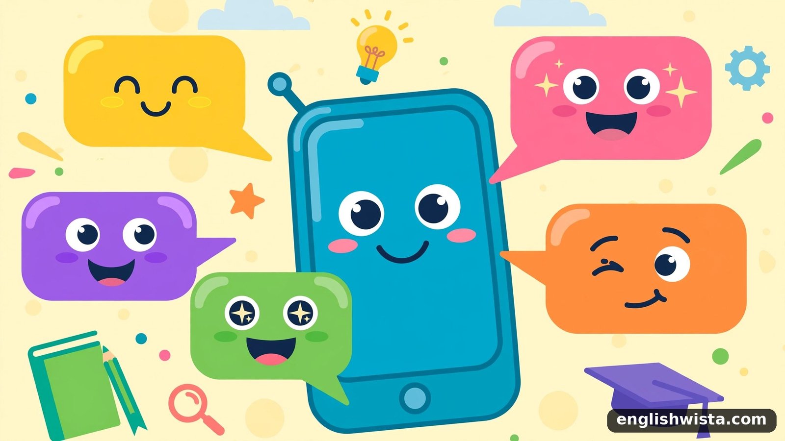 Phone chat illustration