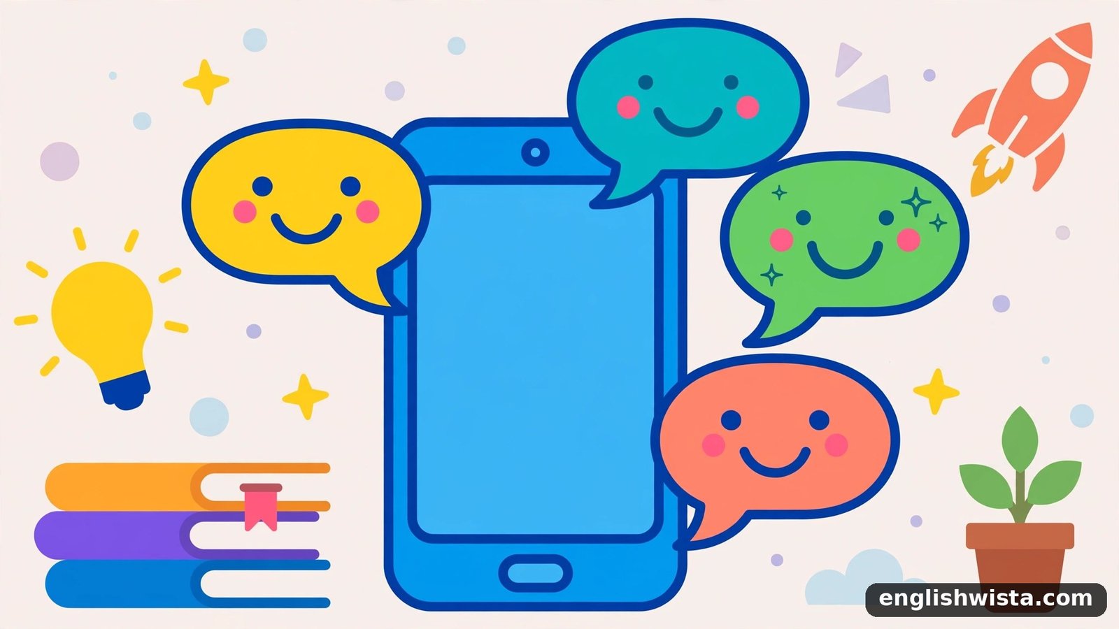 Phone chat illustration