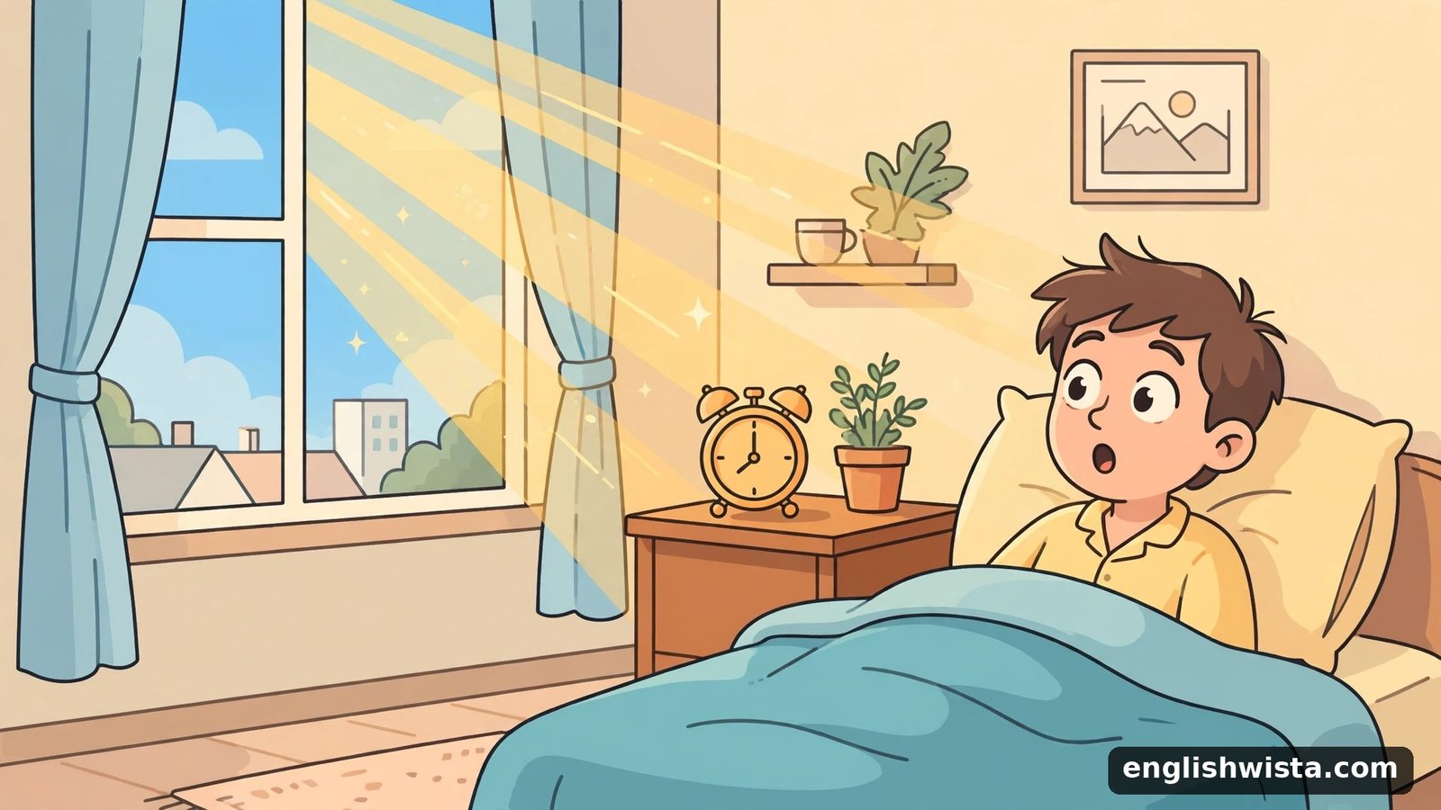 Person waking up for conscious