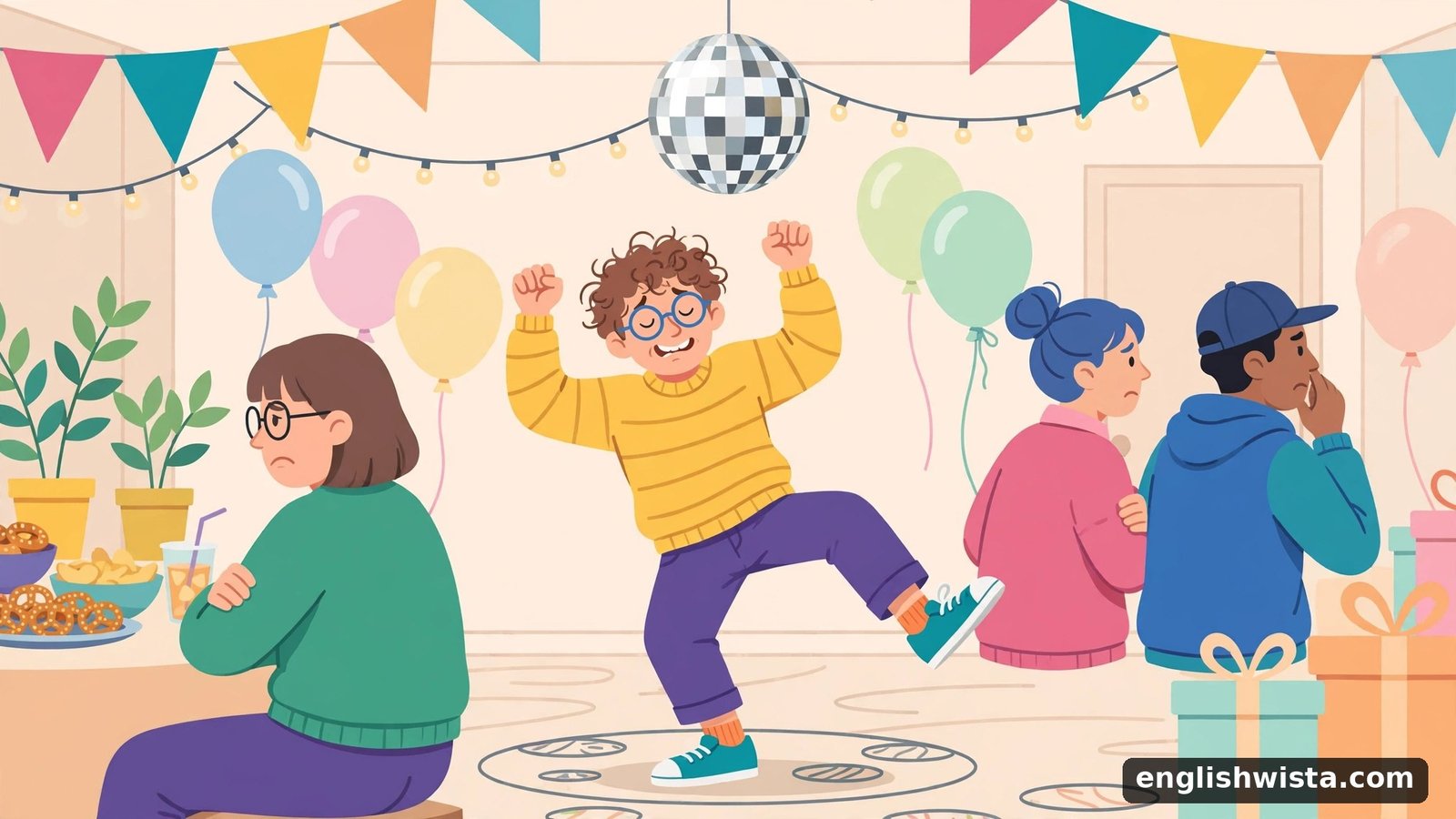 Awkward dancer at a party
