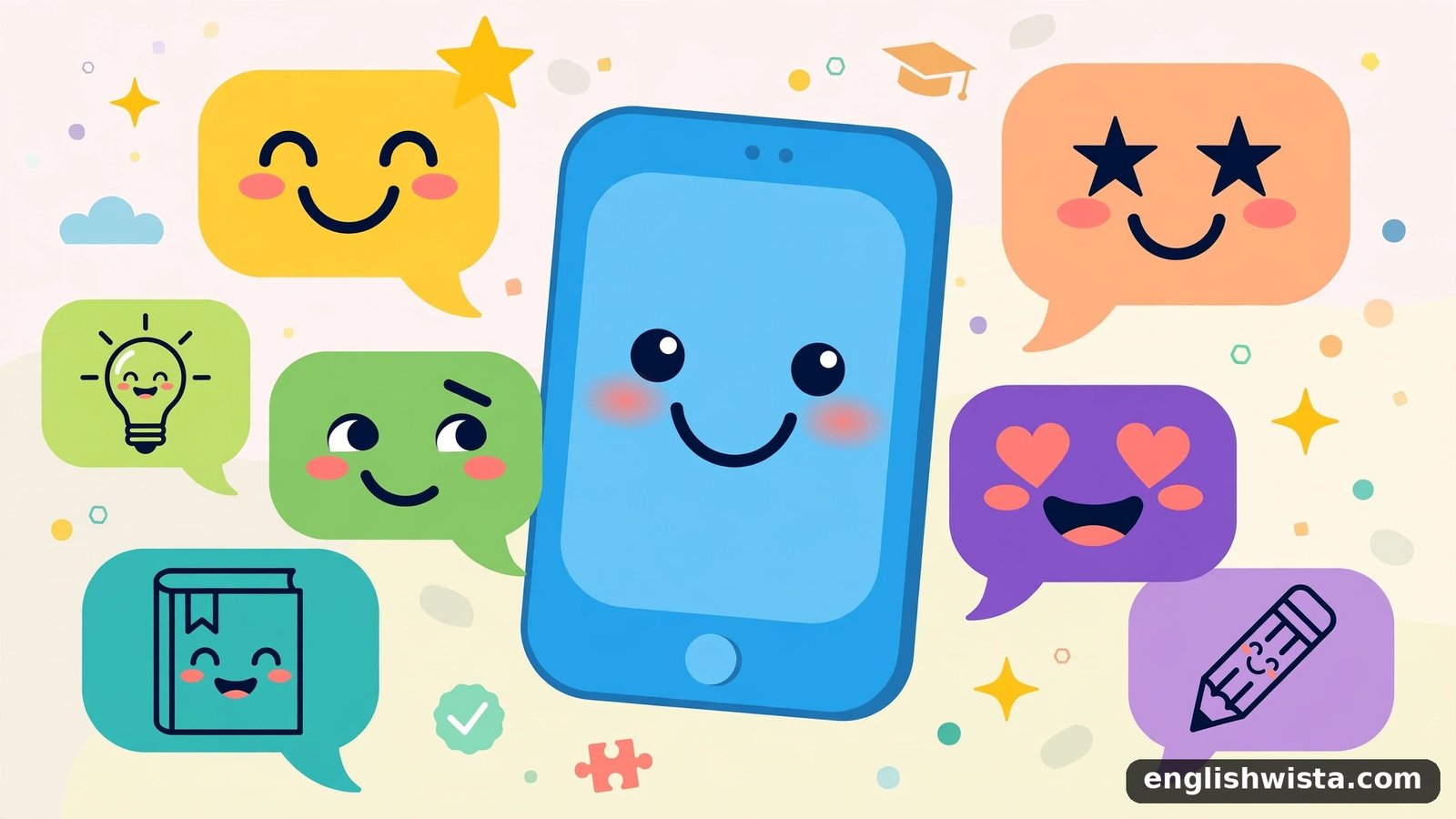 Phone chat illustration
