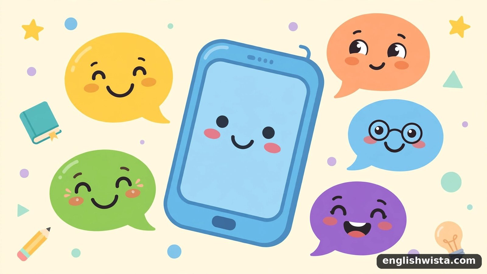 Phone chat illustration