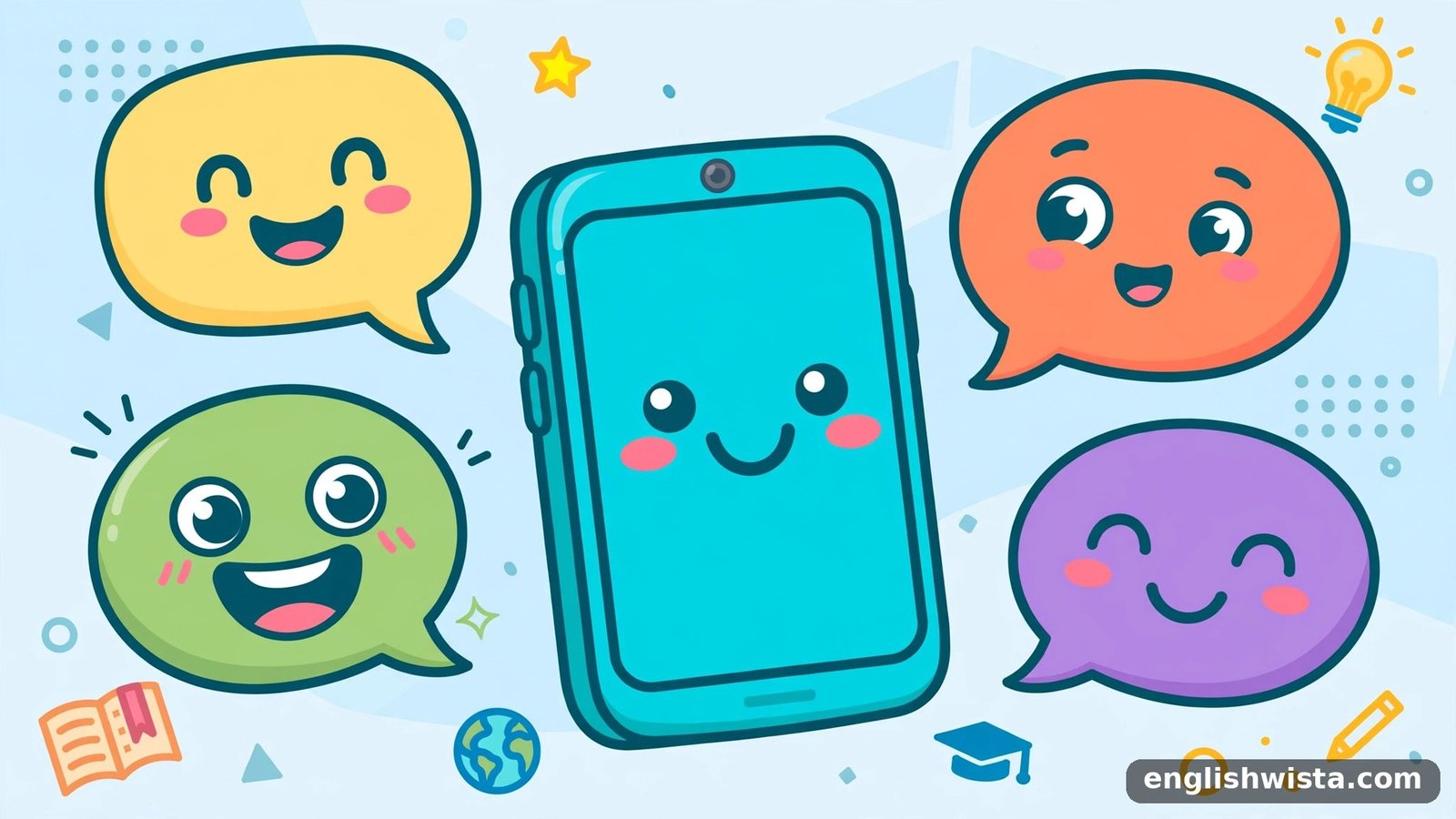 Phone chat illustration