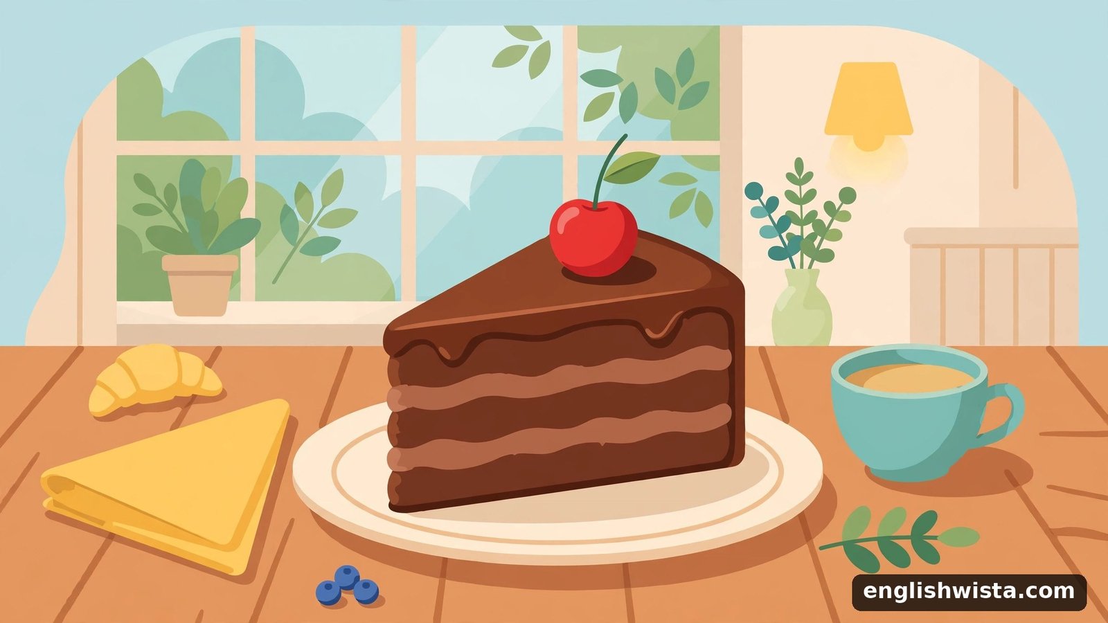 Chocolate cake for dessert