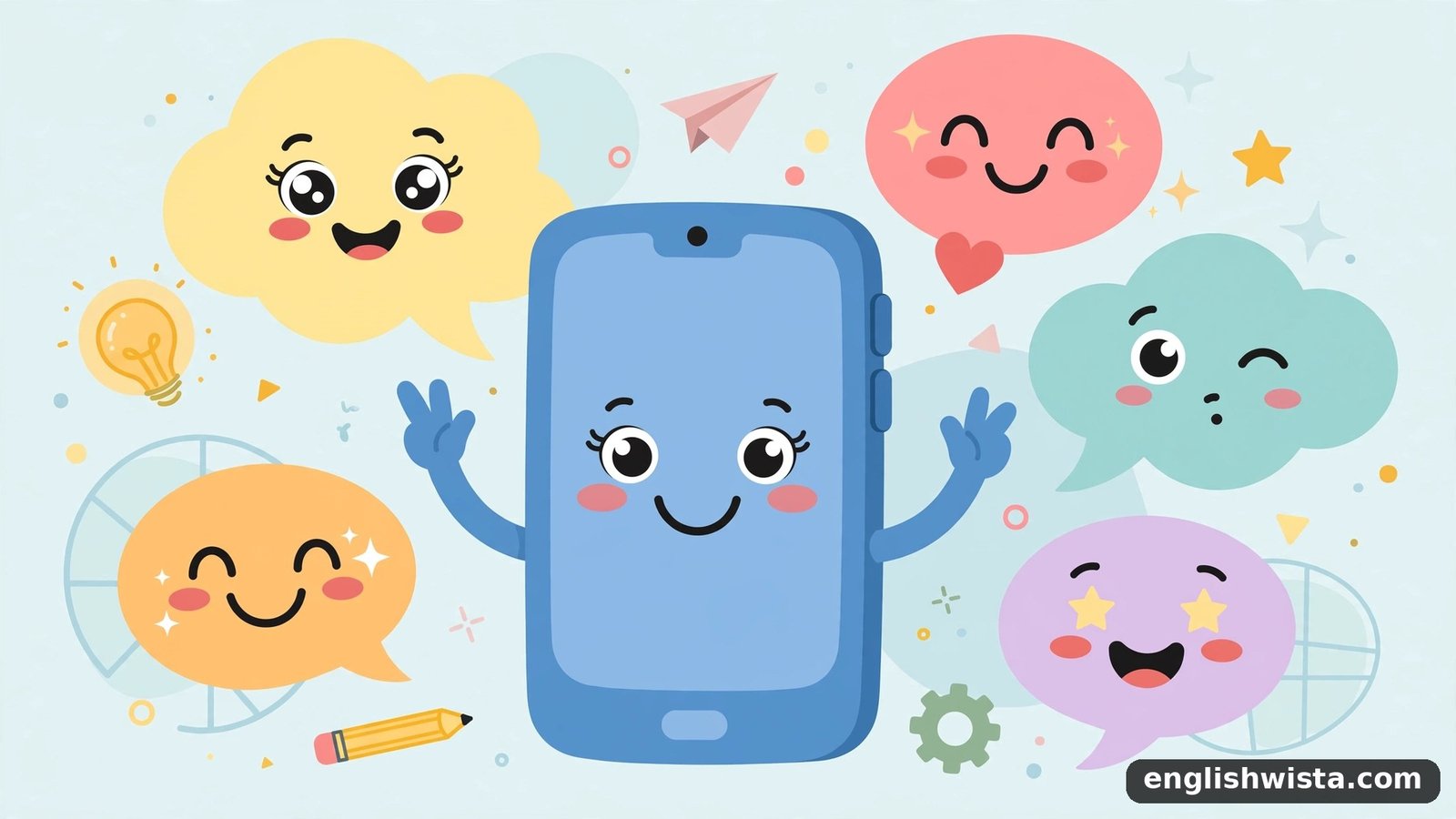 Phone chat illustration