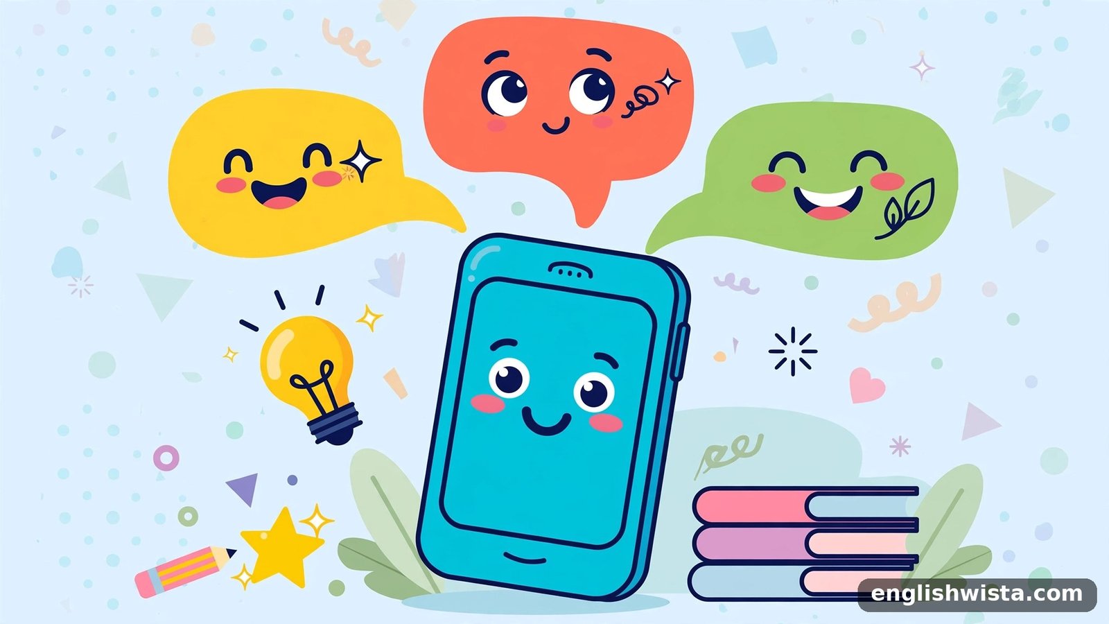 Phone chat illustration
