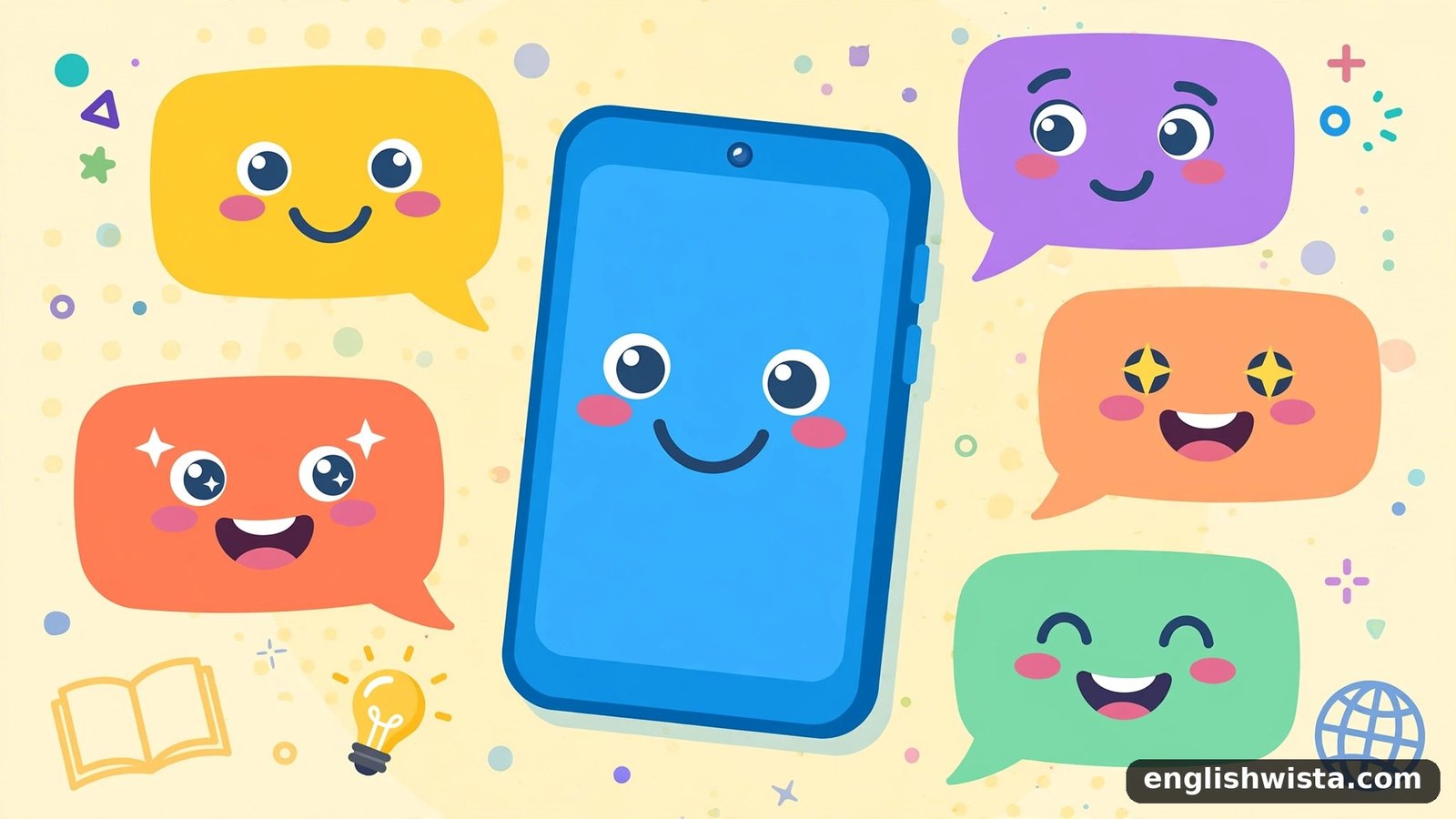 Phone chat illustration