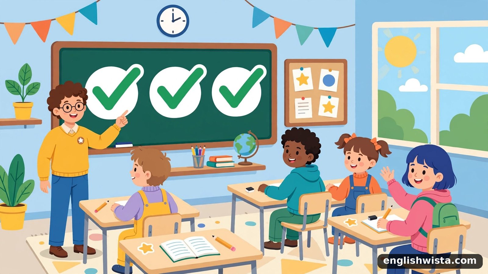Classroom learning the plural of Correct