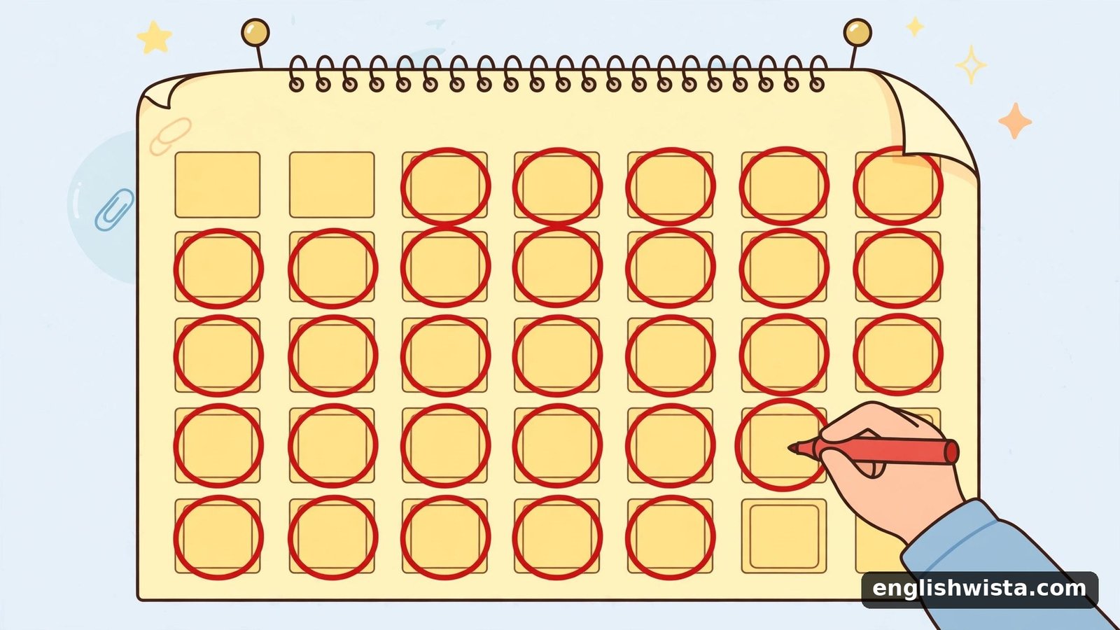 Calendar with every day circled