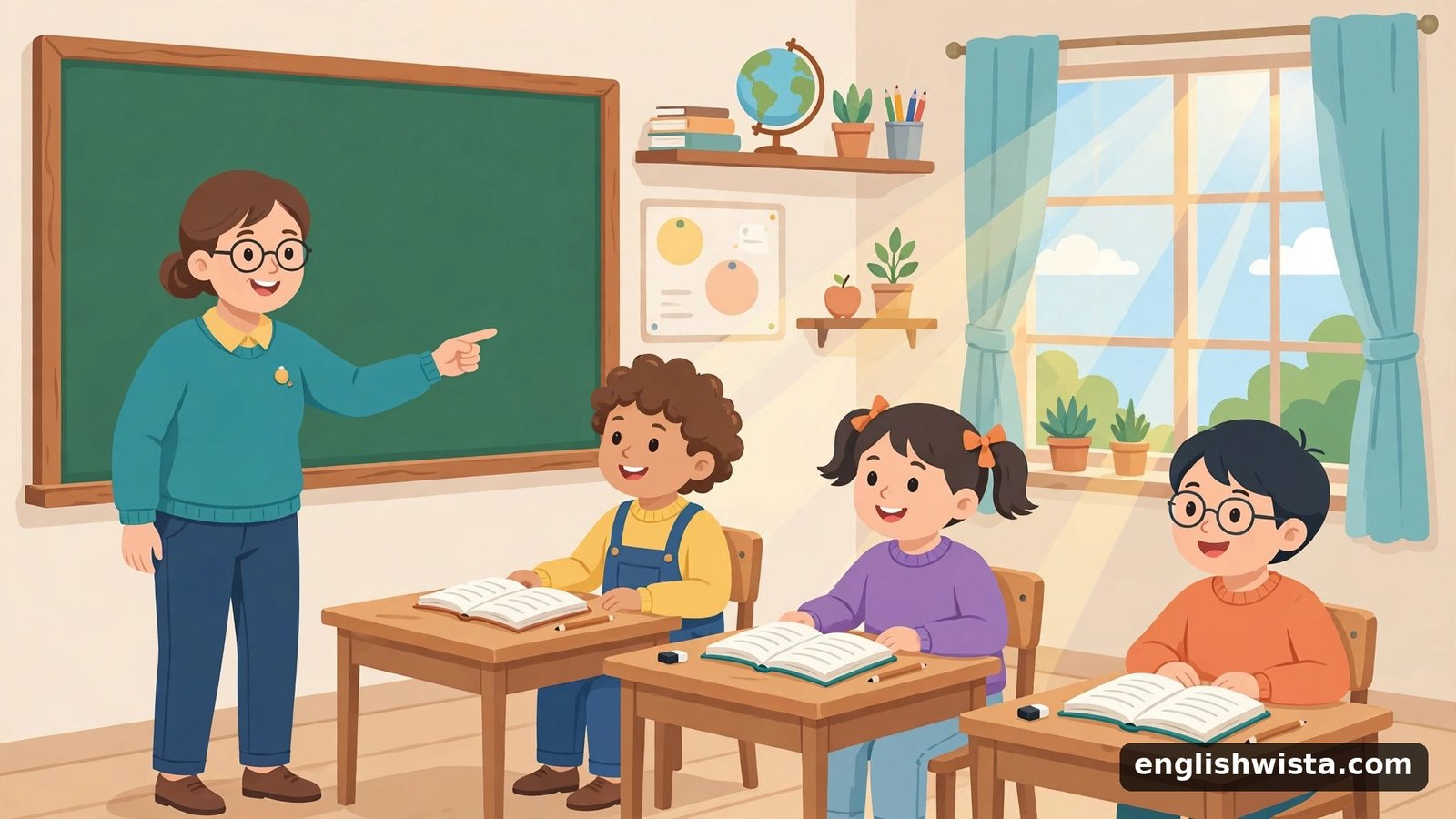 Classroom scene learning everyday vs every day