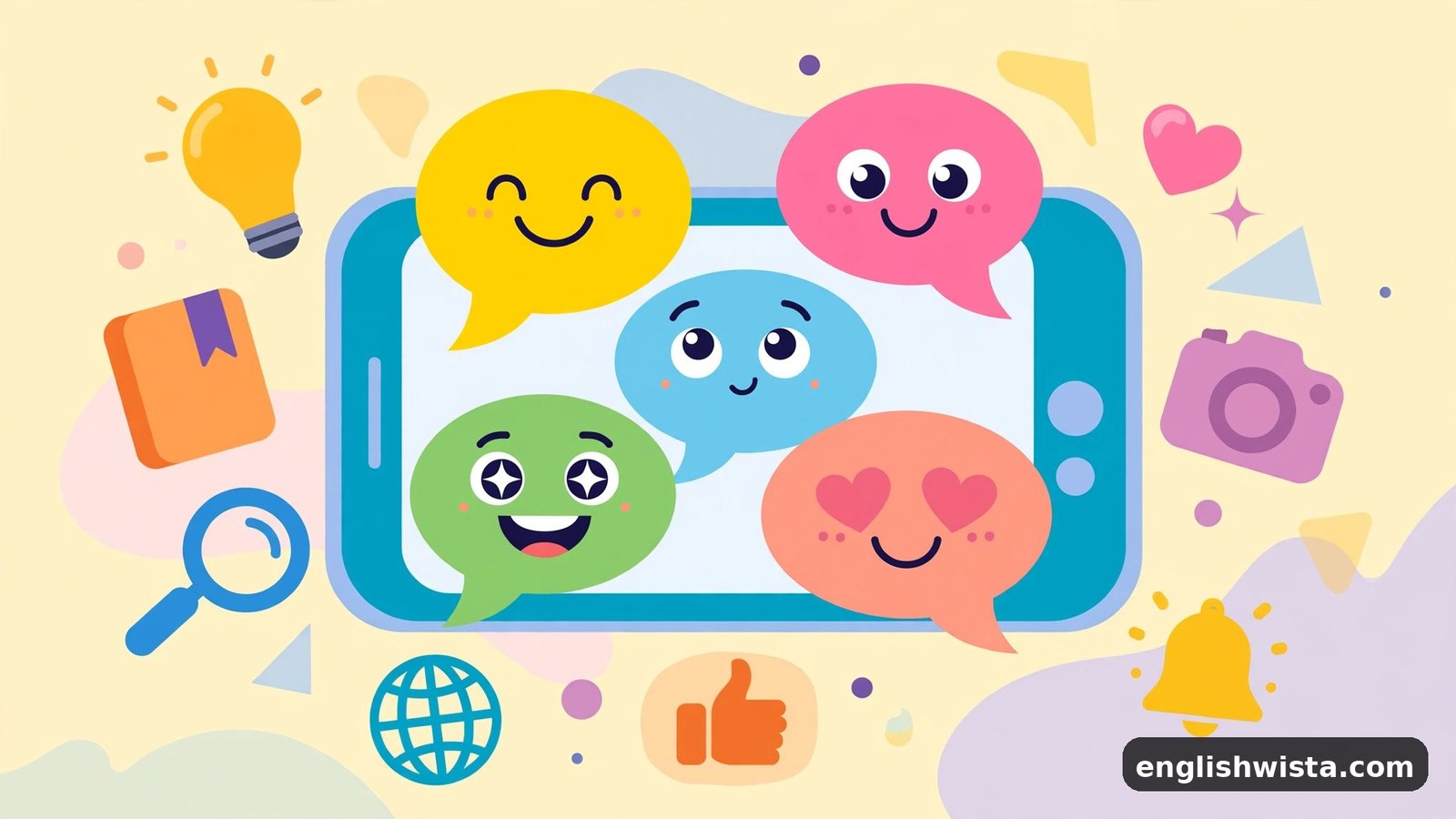 Phone with message bubbles for FOMO meaning