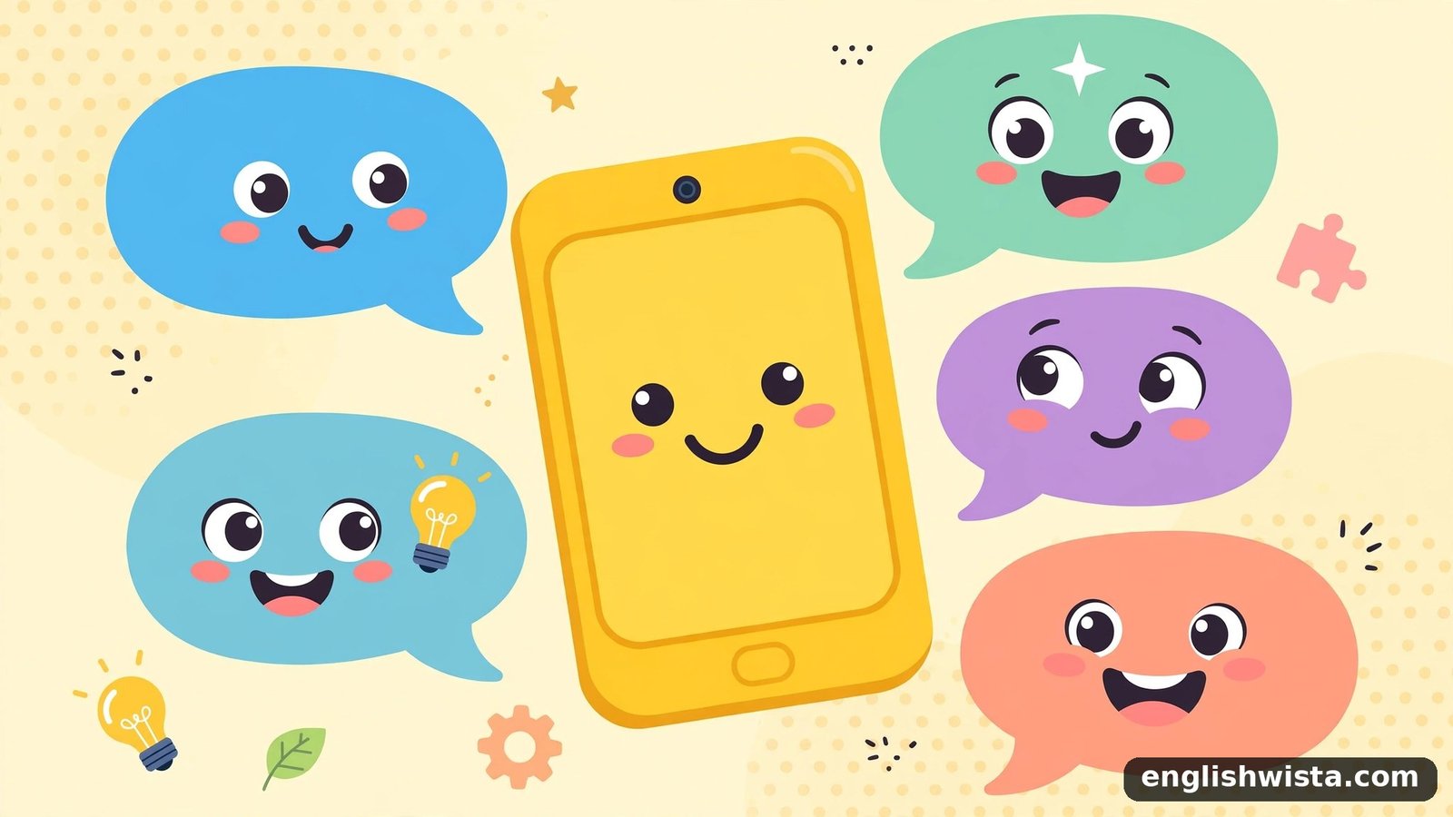 Phone chat illustration