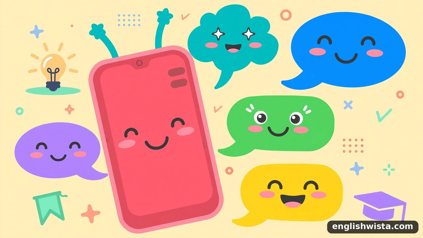 Phone chat illustration