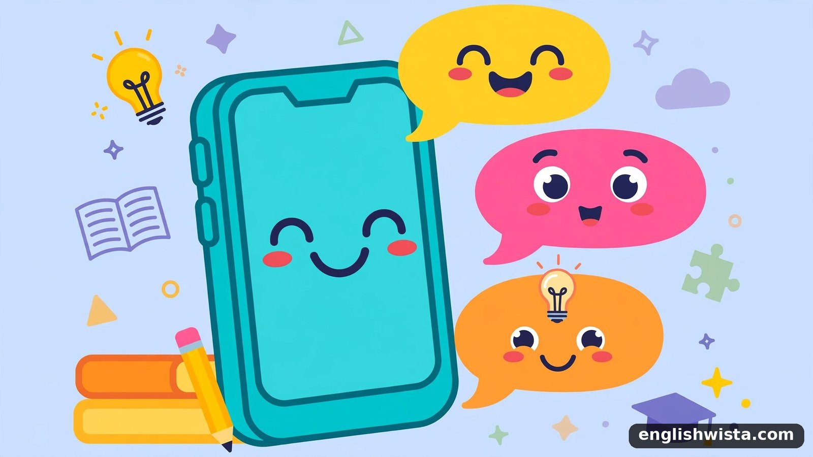 Phone chat illustration