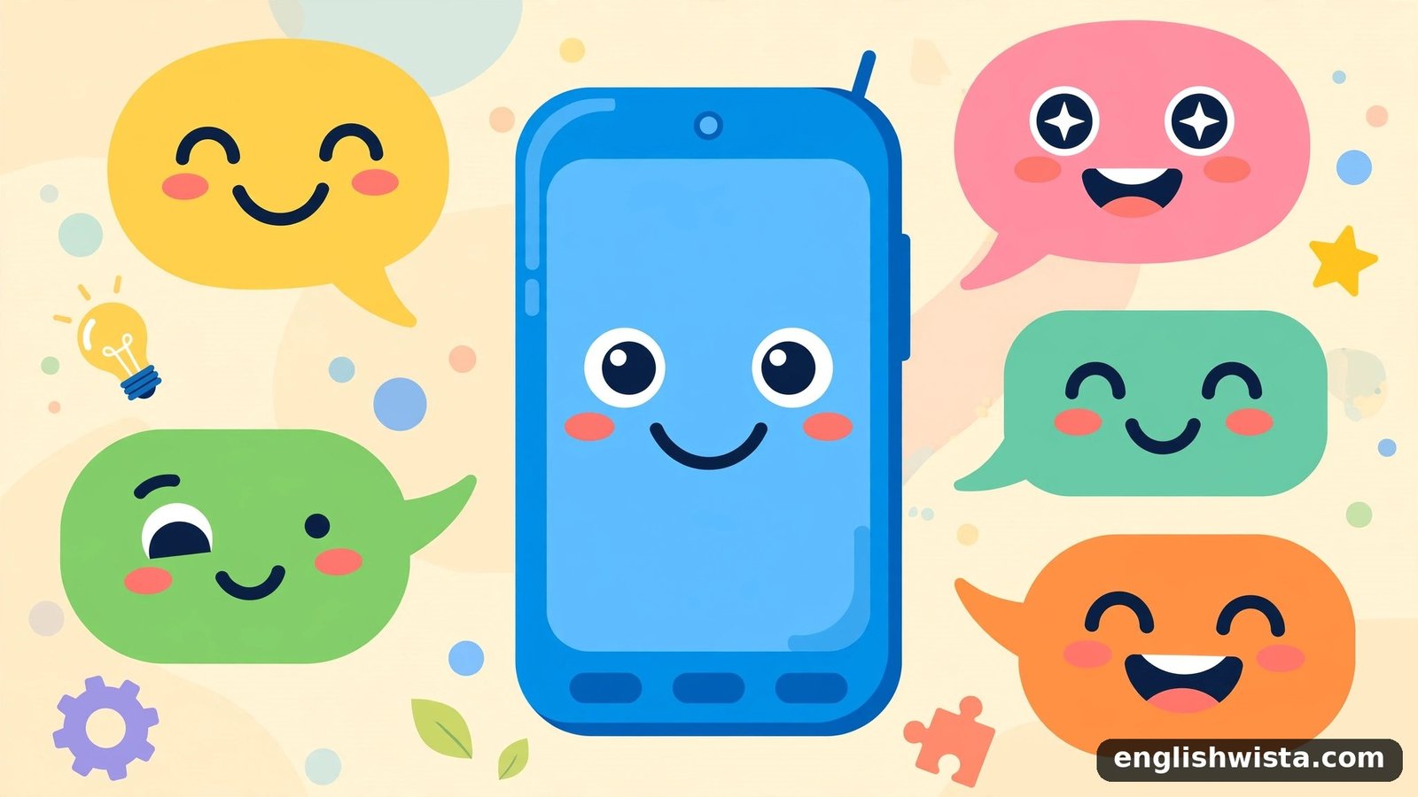 Phone chat illustration