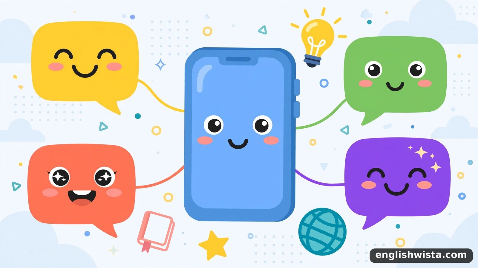 Phone chat illustration