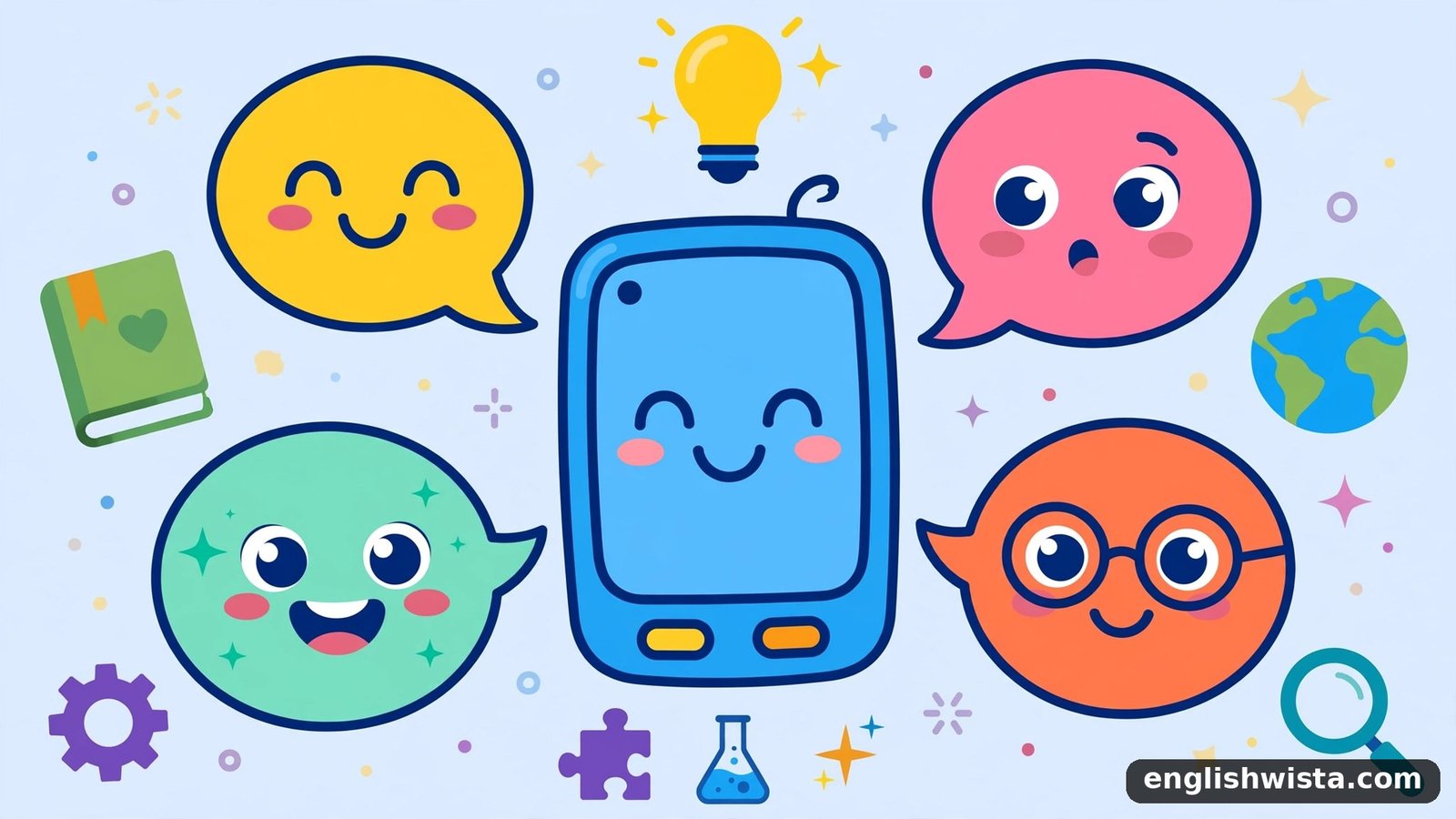 Phone chat illustration