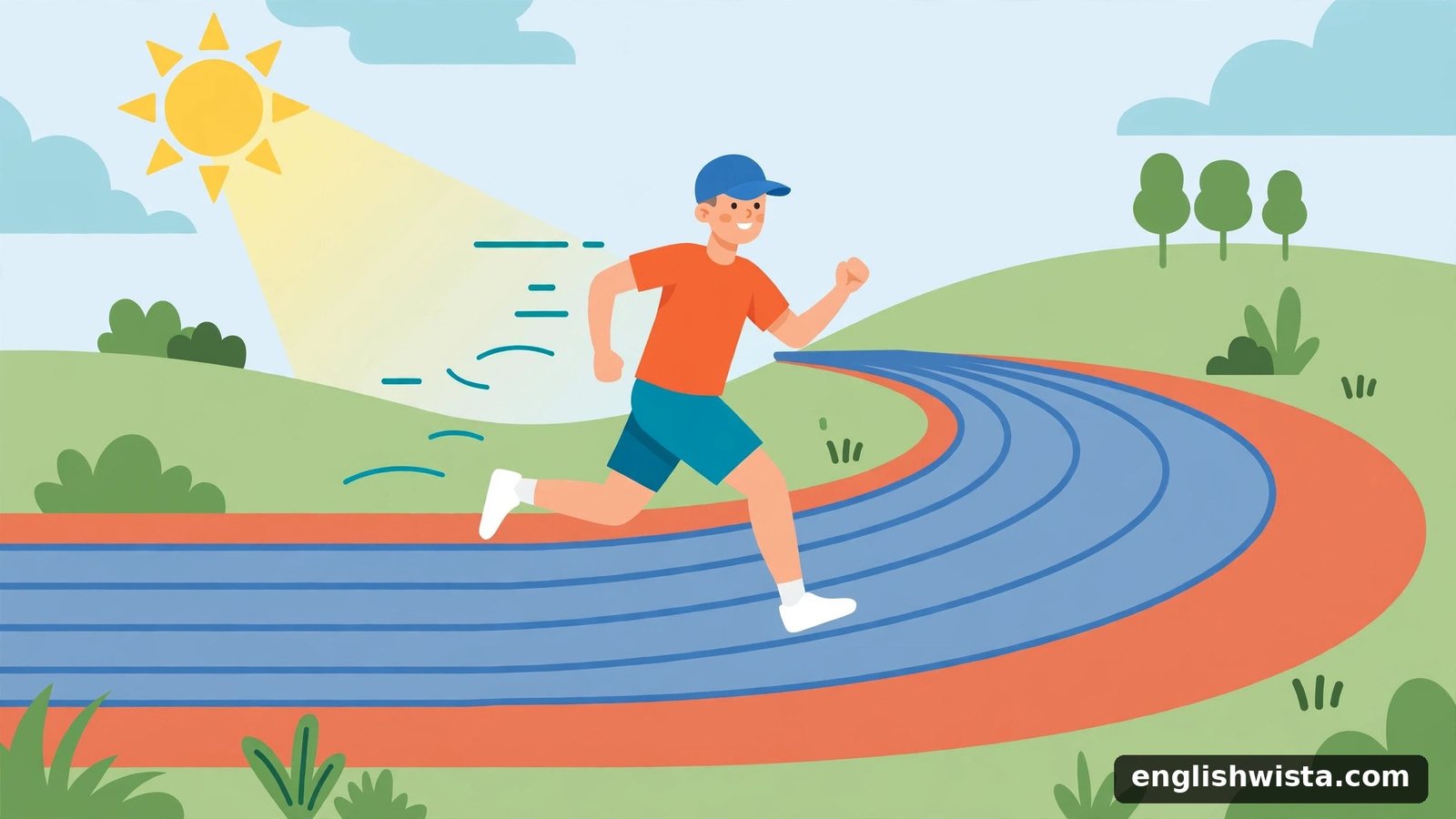 Runner running smoothly for well