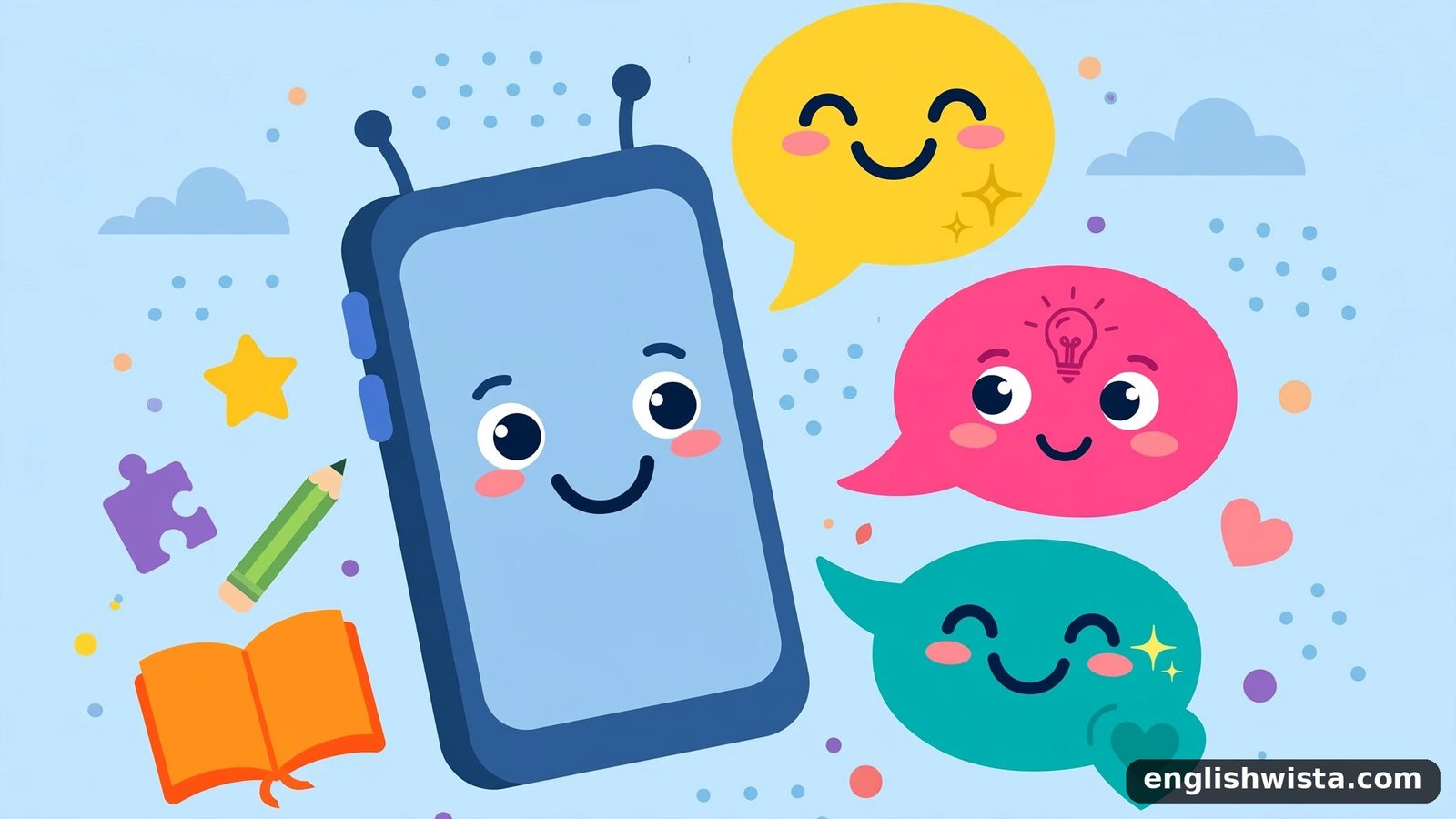 Phone chat illustration