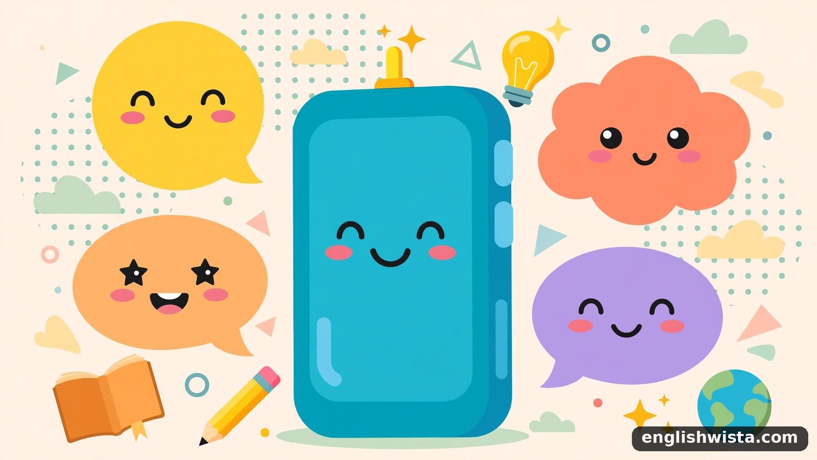 Phone chat illustration