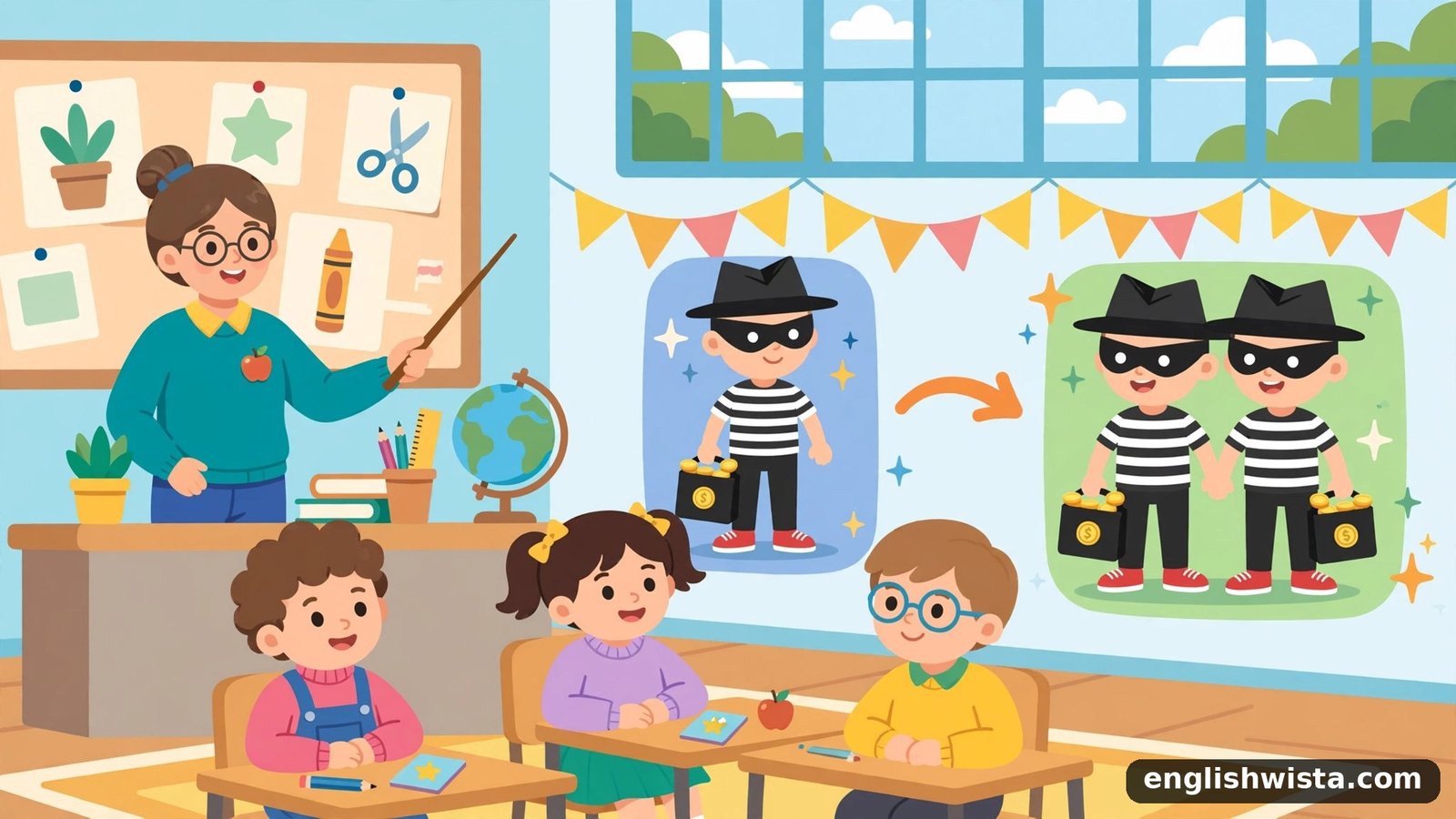 Classroom learning the plural of Thief