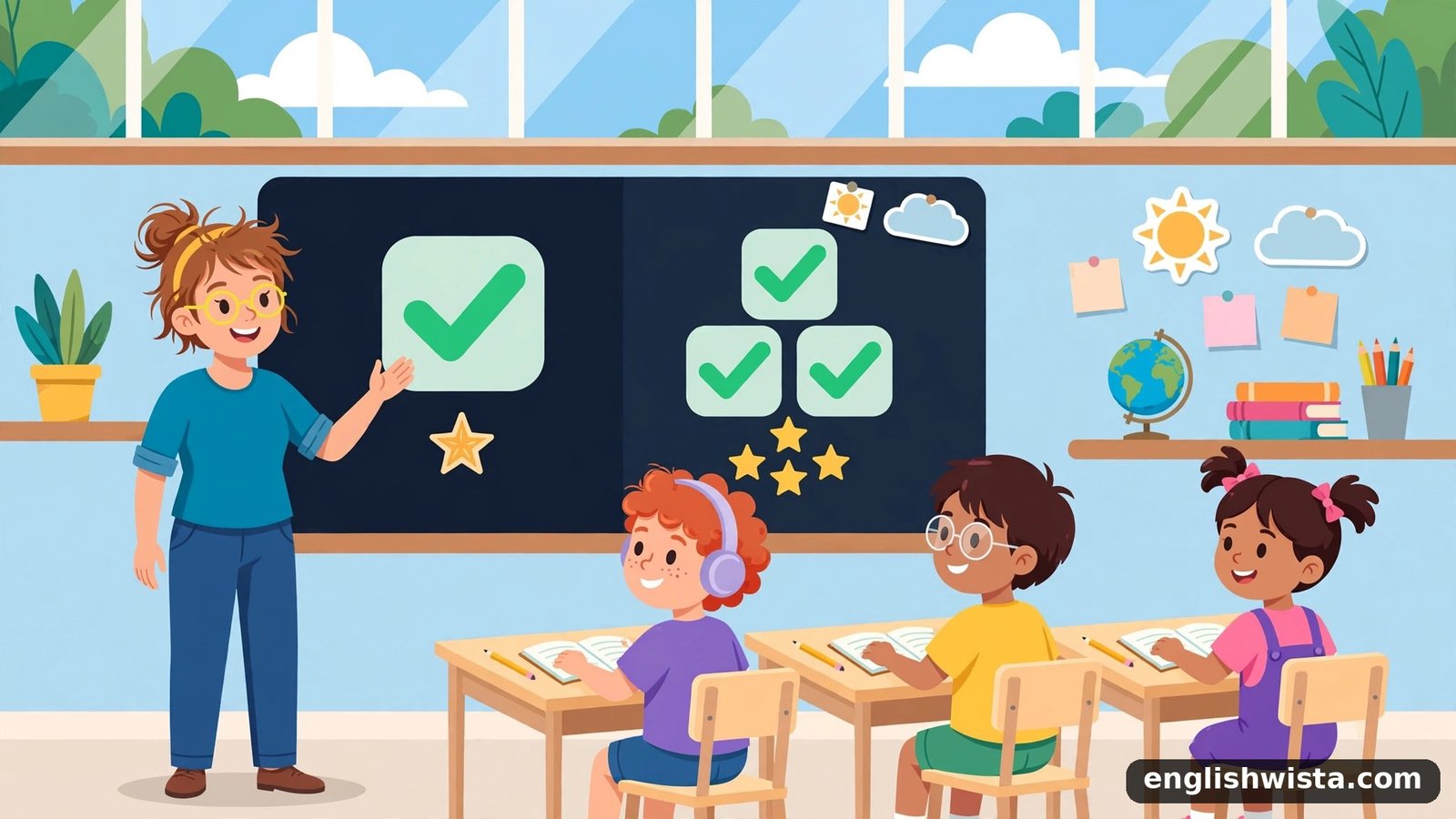 Classroom learning the plural of Correct