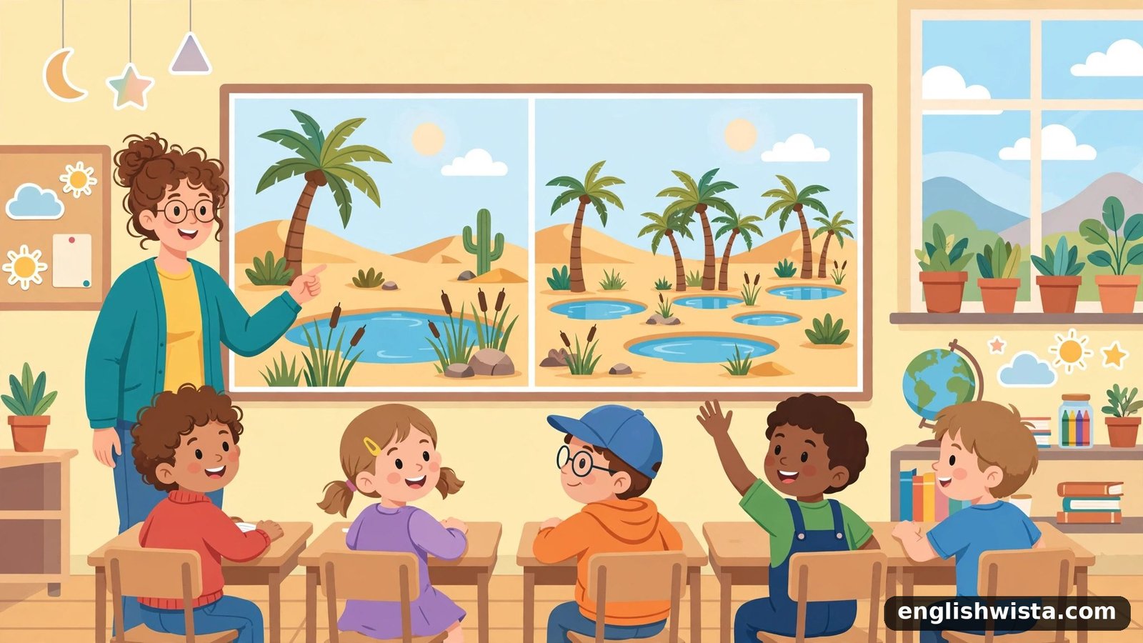 Classroom learning the plural of Oasis