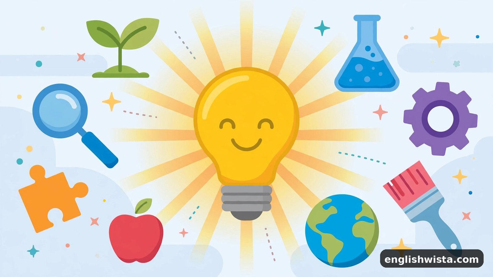 Lightbulb with example objects for e.g.