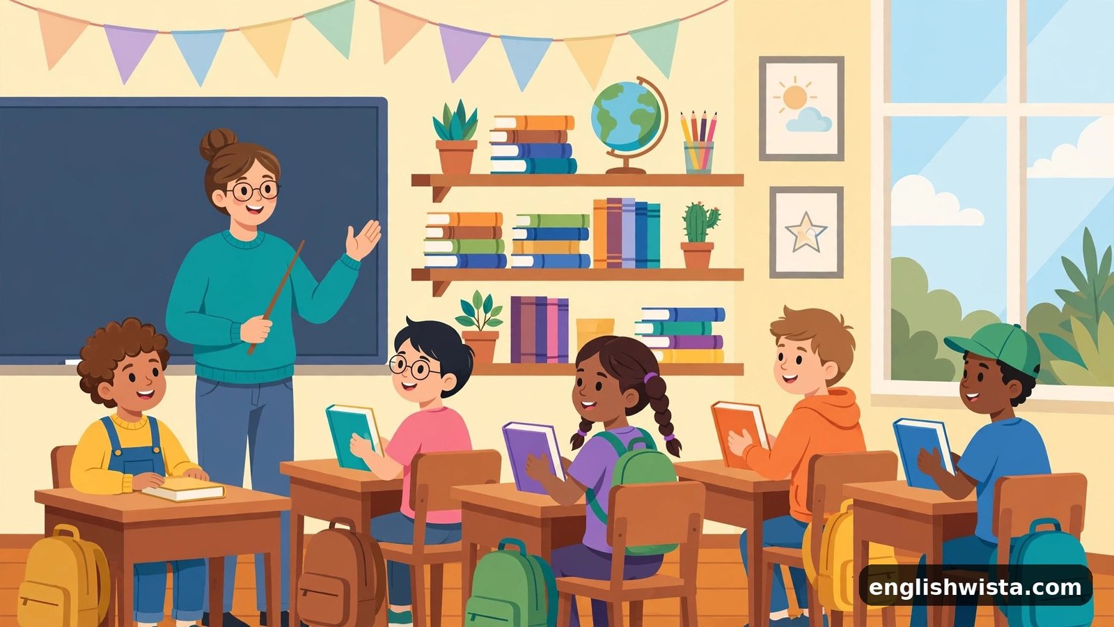 Classroom scene learning i.e. vs e.g.