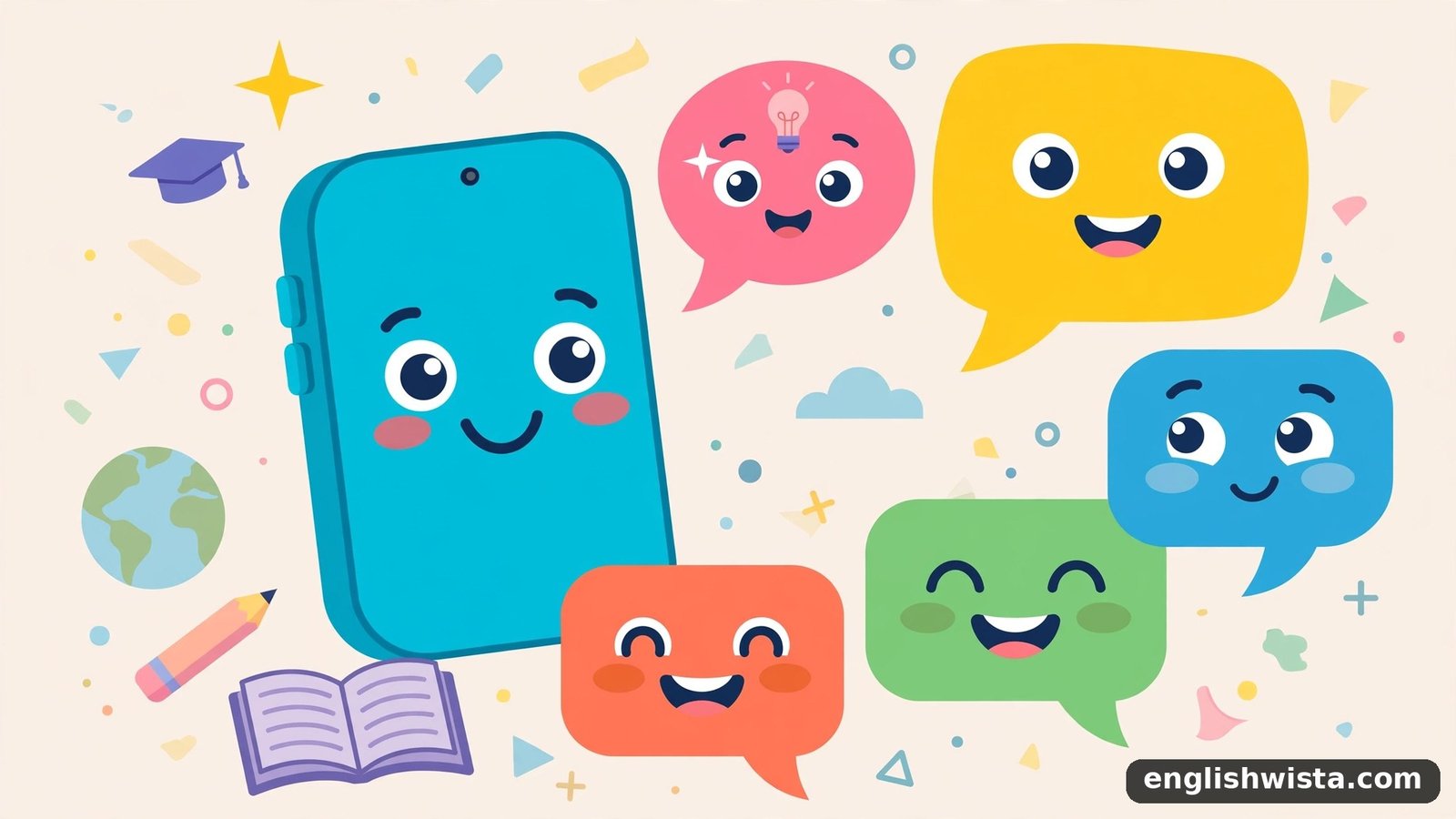 Phone chat illustration