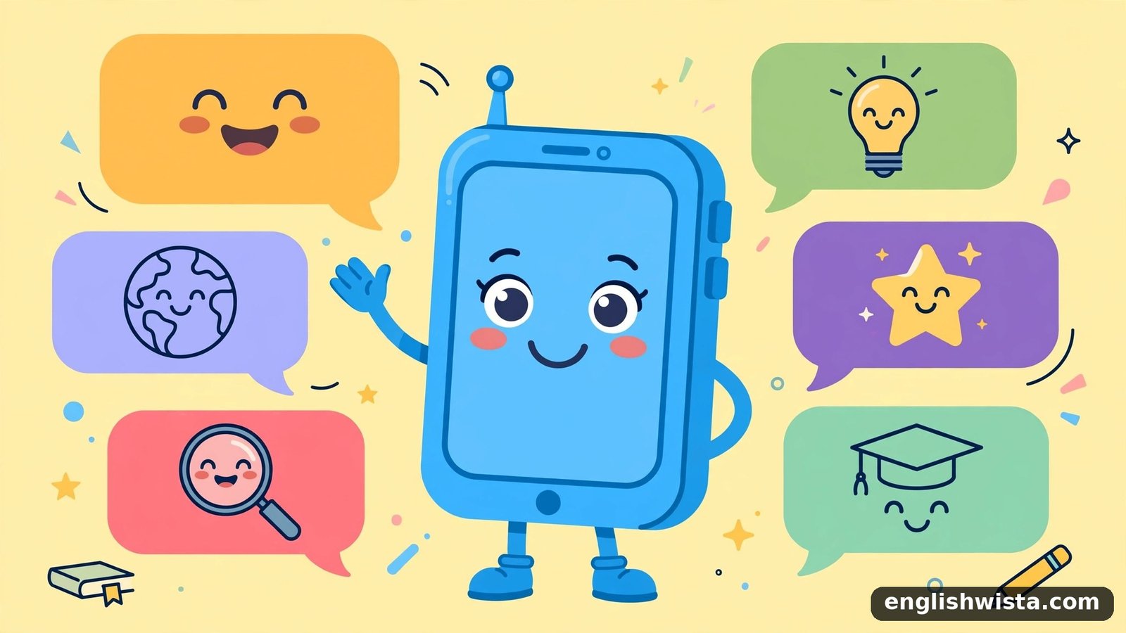 Phone chat illustration