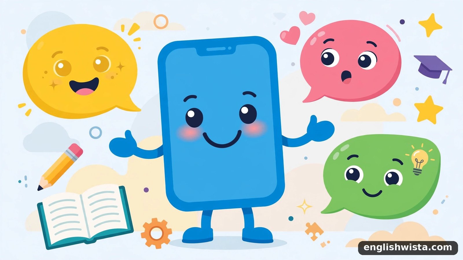 Phone chat illustration