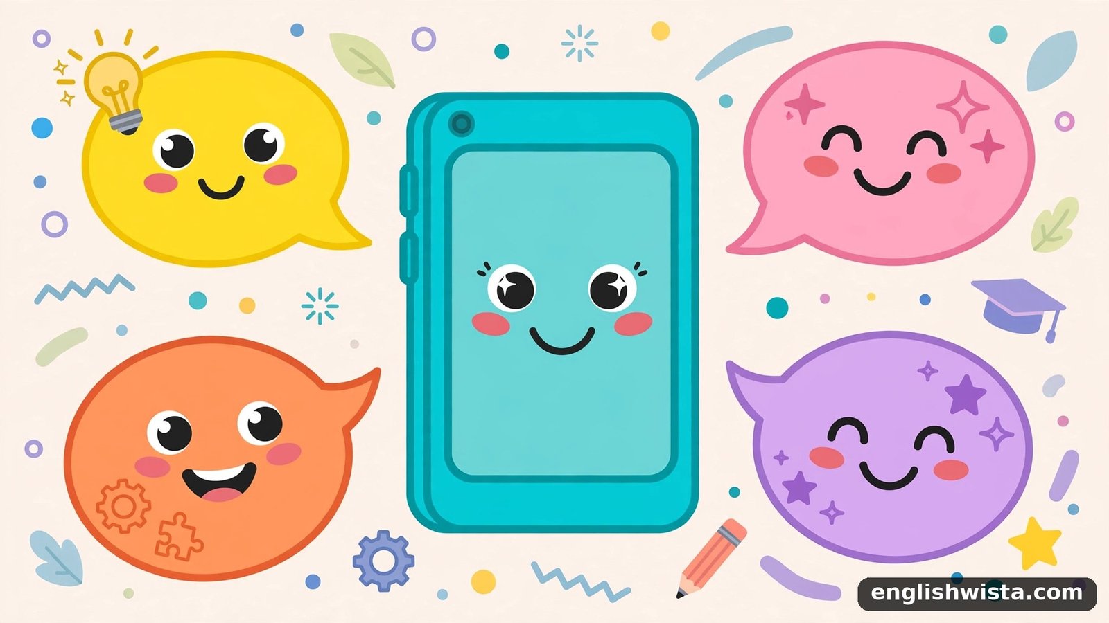 Phone chat illustration