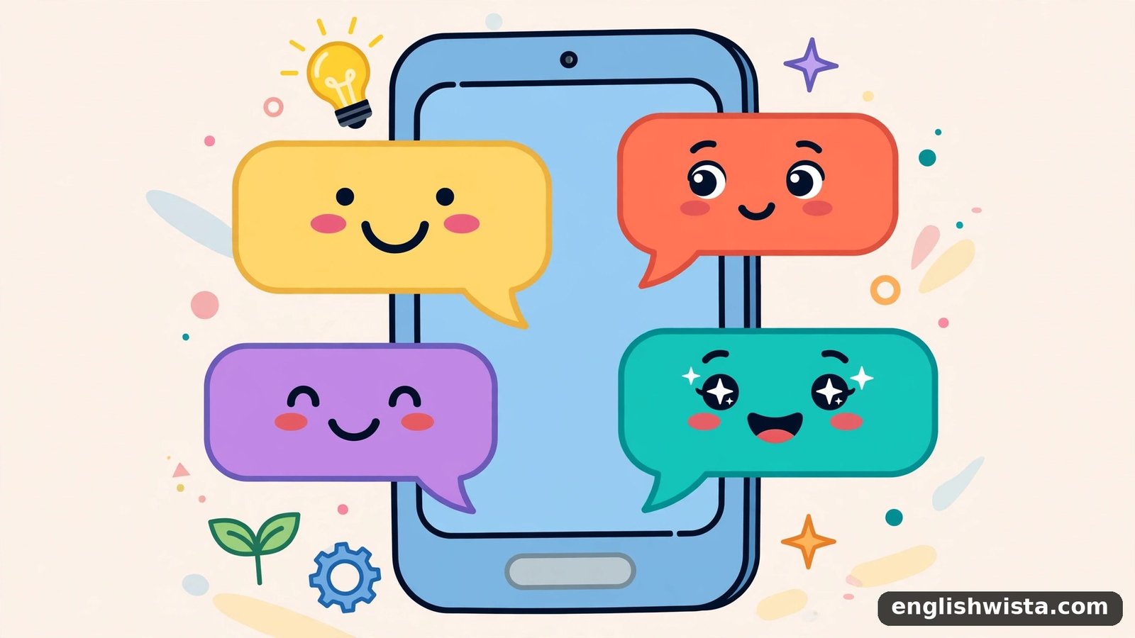 Phone chat illustration