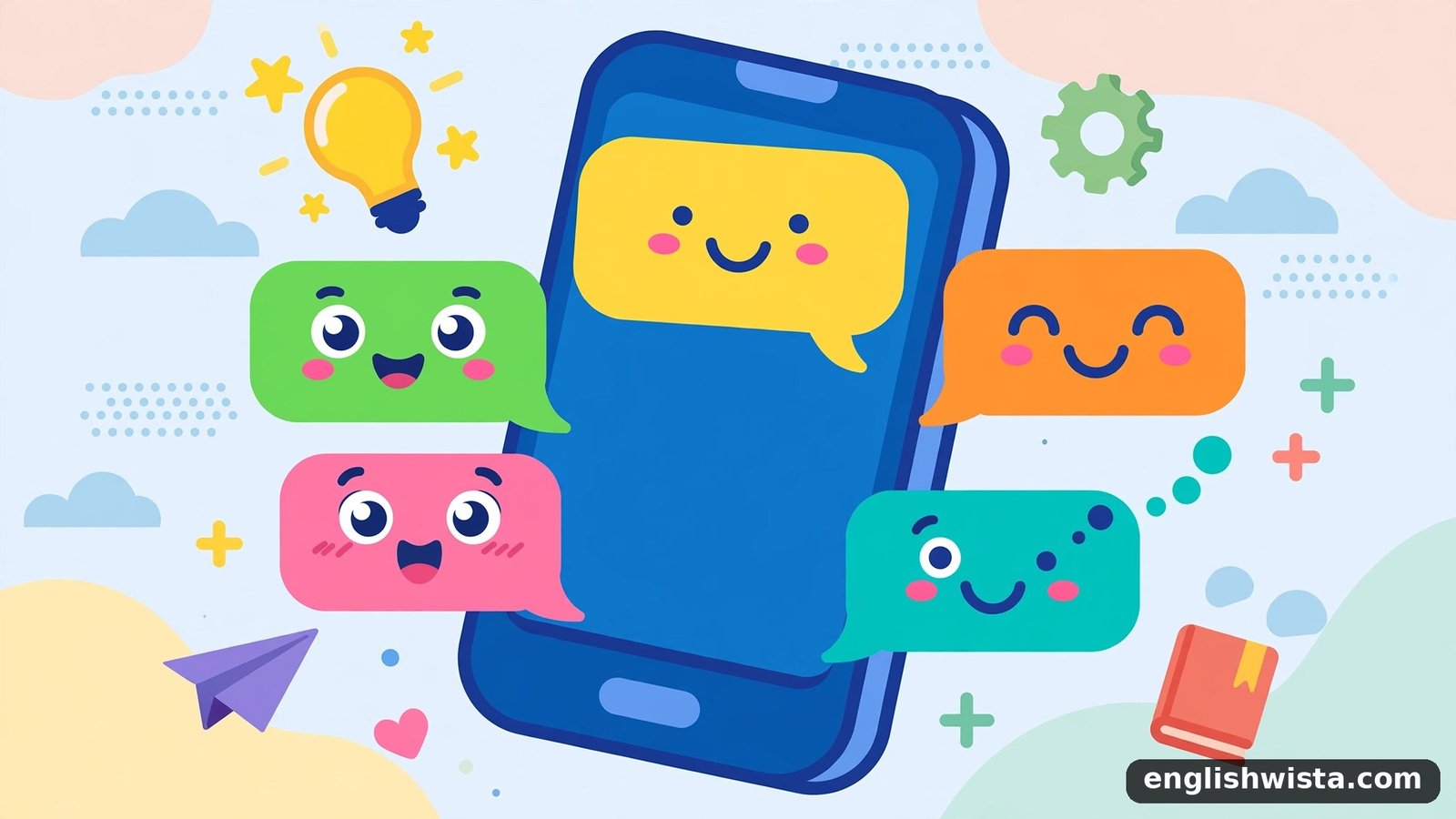 Phone chat illustration