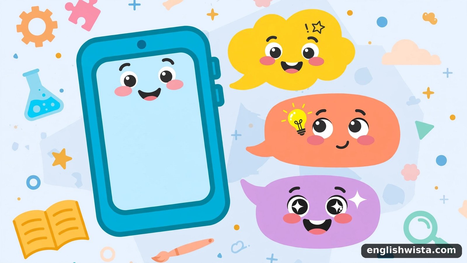 Phone chat illustration
