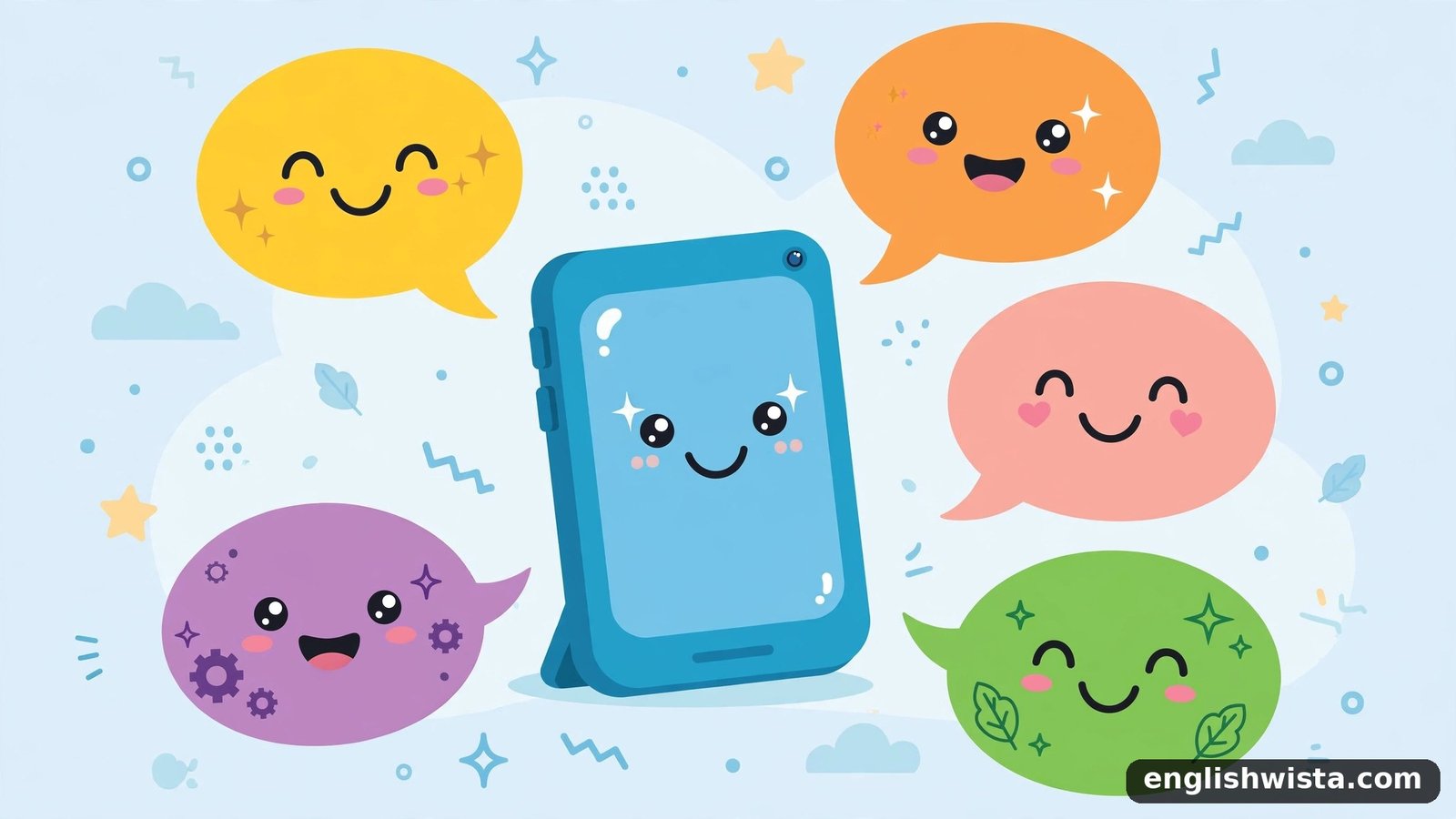 Phone chat illustration
