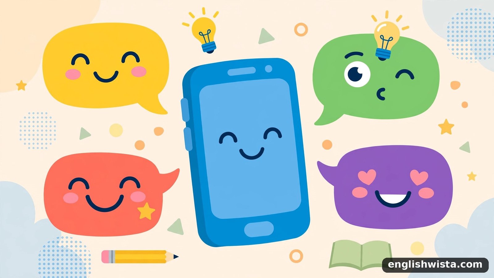 Phone chat illustration