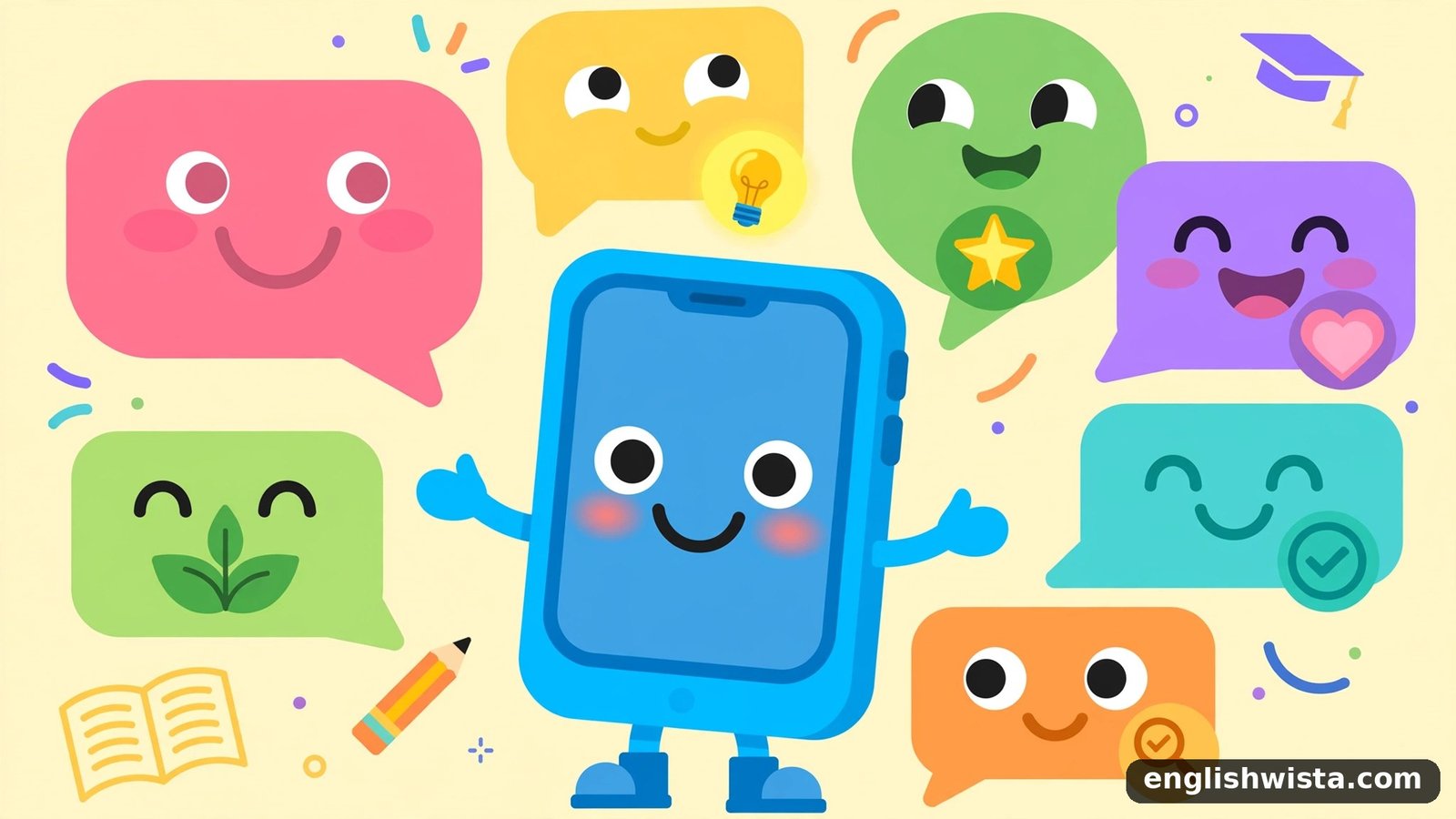 Phone chat illustration
