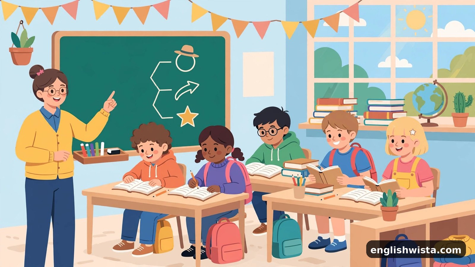 Classroom scene learning its vs it's